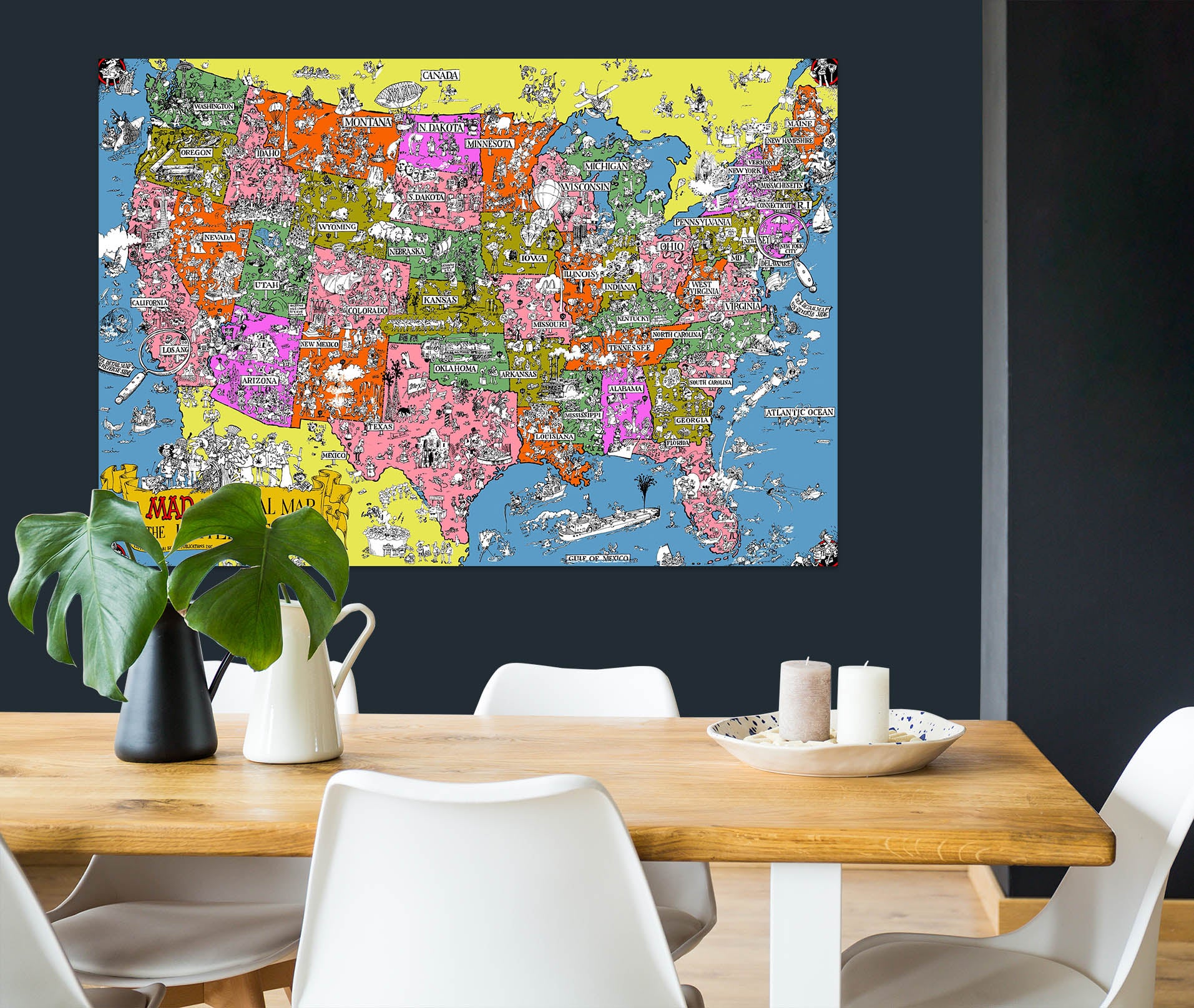 3D Painted Pattern 106 World Map Wall Sticker