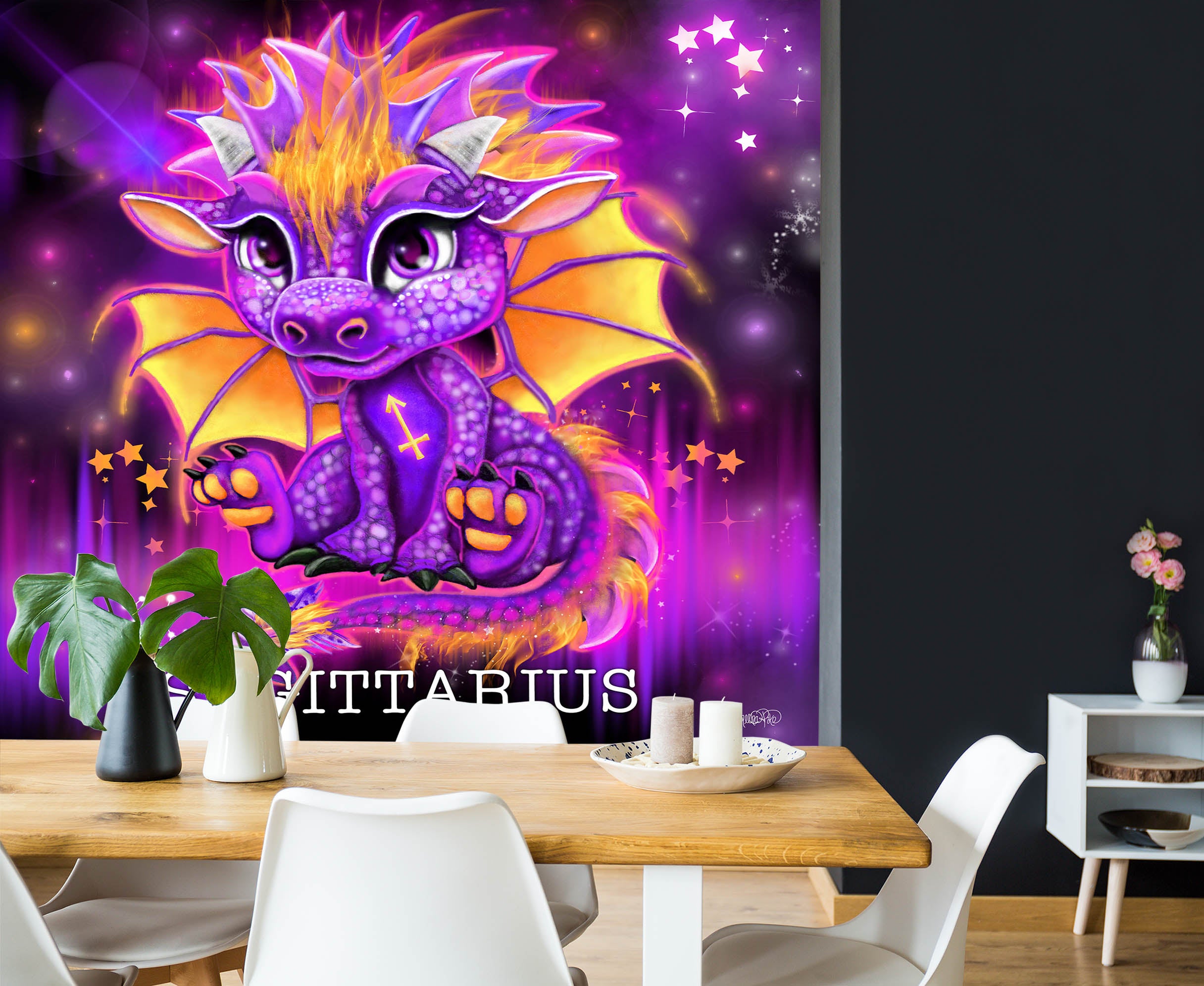 3D Sagittarius Dragon 8418 Sheena Pike Wall Mural Wall Murals