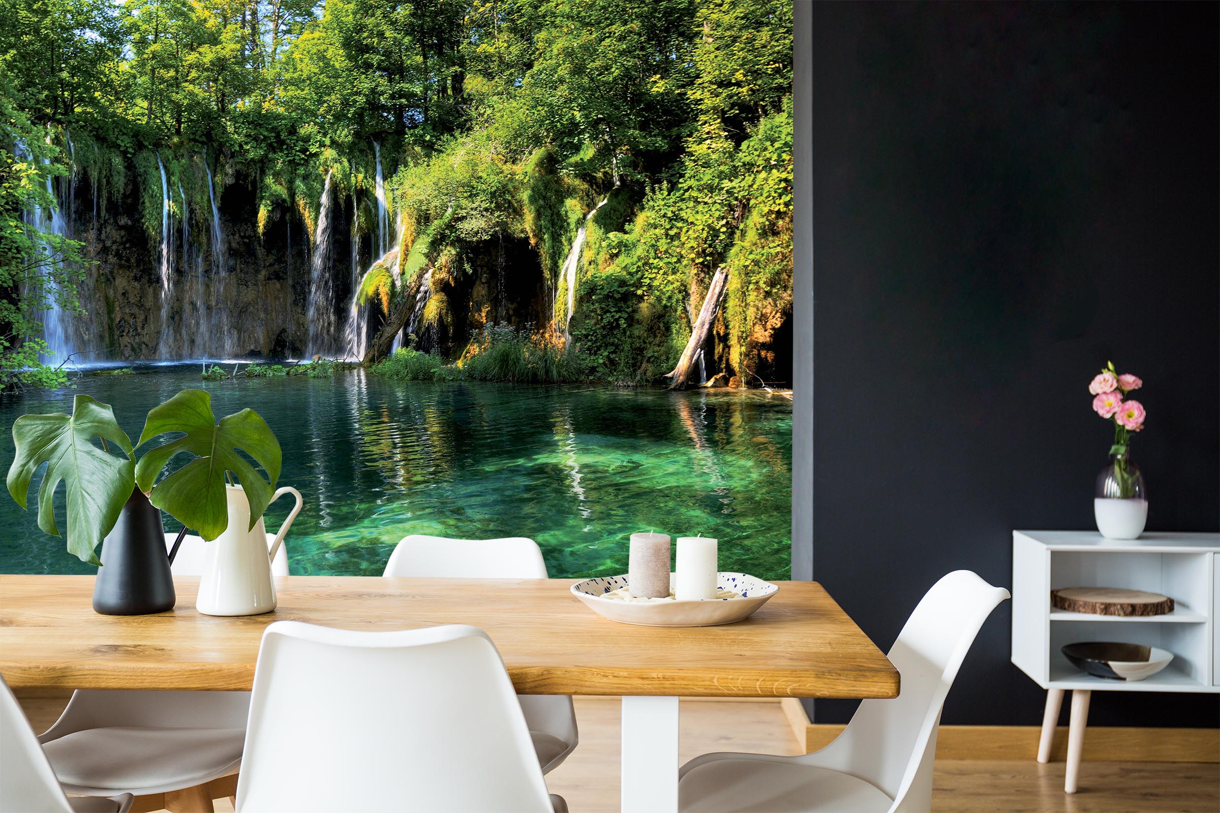 3D Waterfall Landscape 001 Wall Murals Wallpaper AJ Wallpaper 2