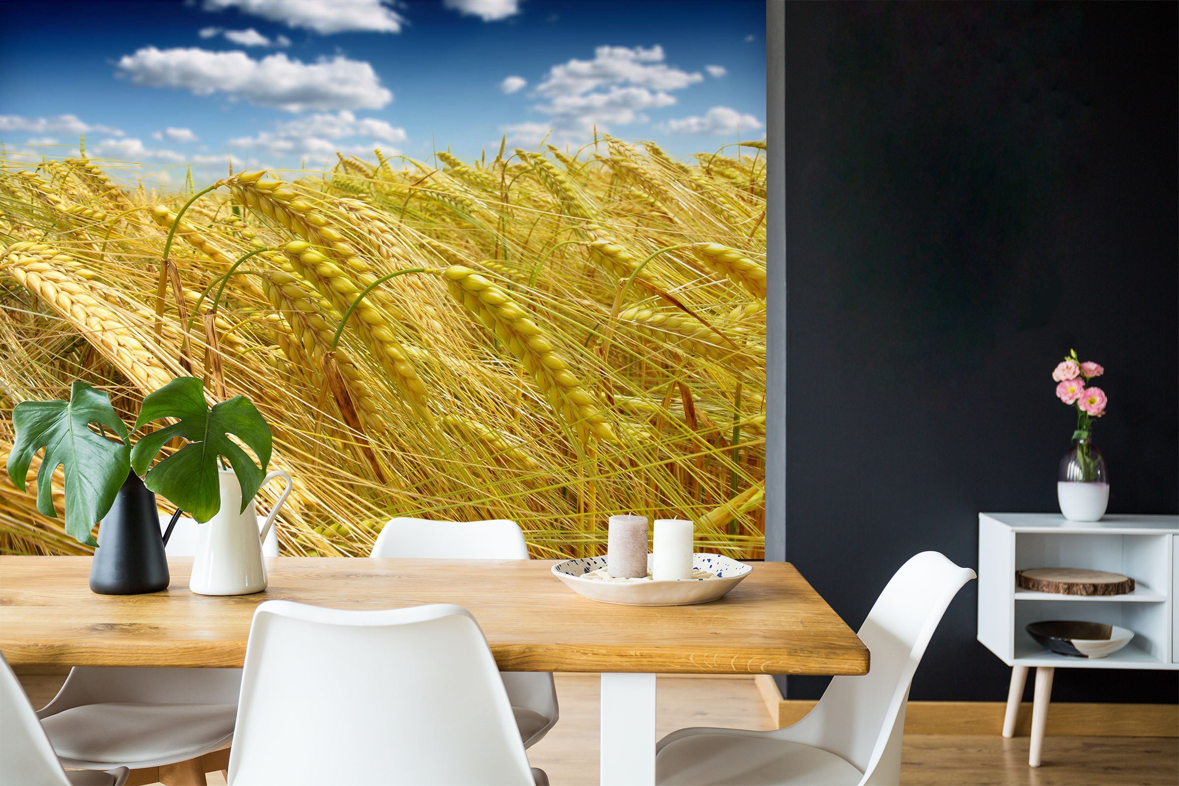 3D Harvest Rice Field 135 Wall Murals