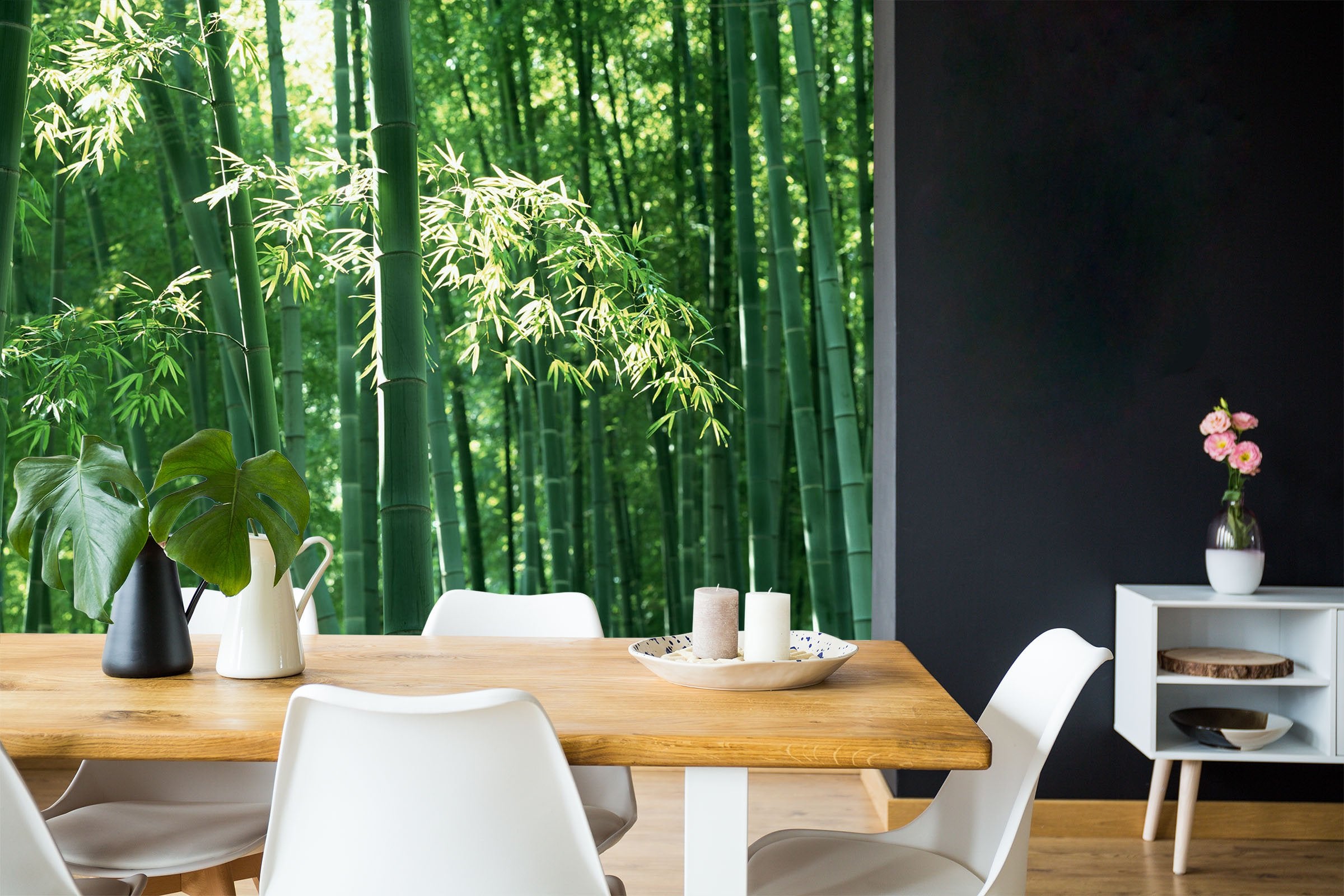 3D Bamboo Forest 030 Wall Murals Wallpaper AJ Wallpaper 2