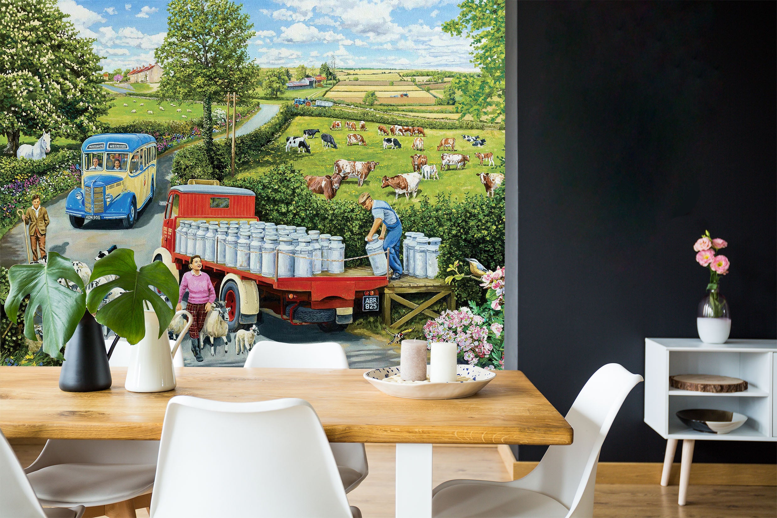 3D The Country Bus 1058 Trevor Mitchell Wall Mural Wall Murals