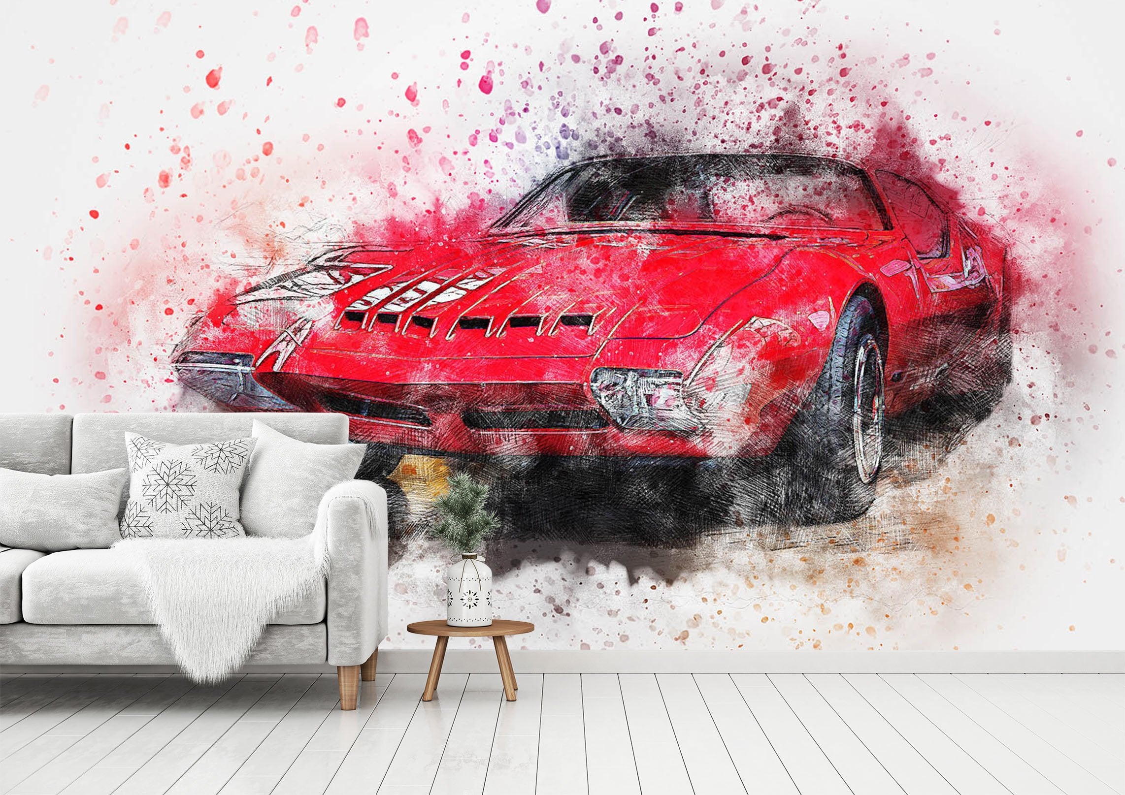 3D Color Spray Car 954 Vehicle Wall Murals Wallpaper AJ Wallpaper 2