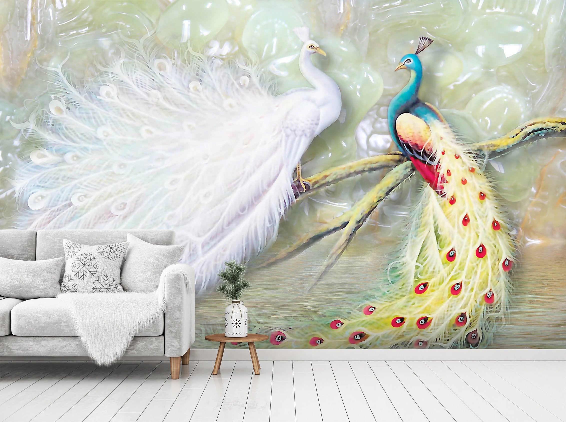 3D Beautiful Peacock 1415 Wall Murals Wallpaper AJ Wallpaper 2