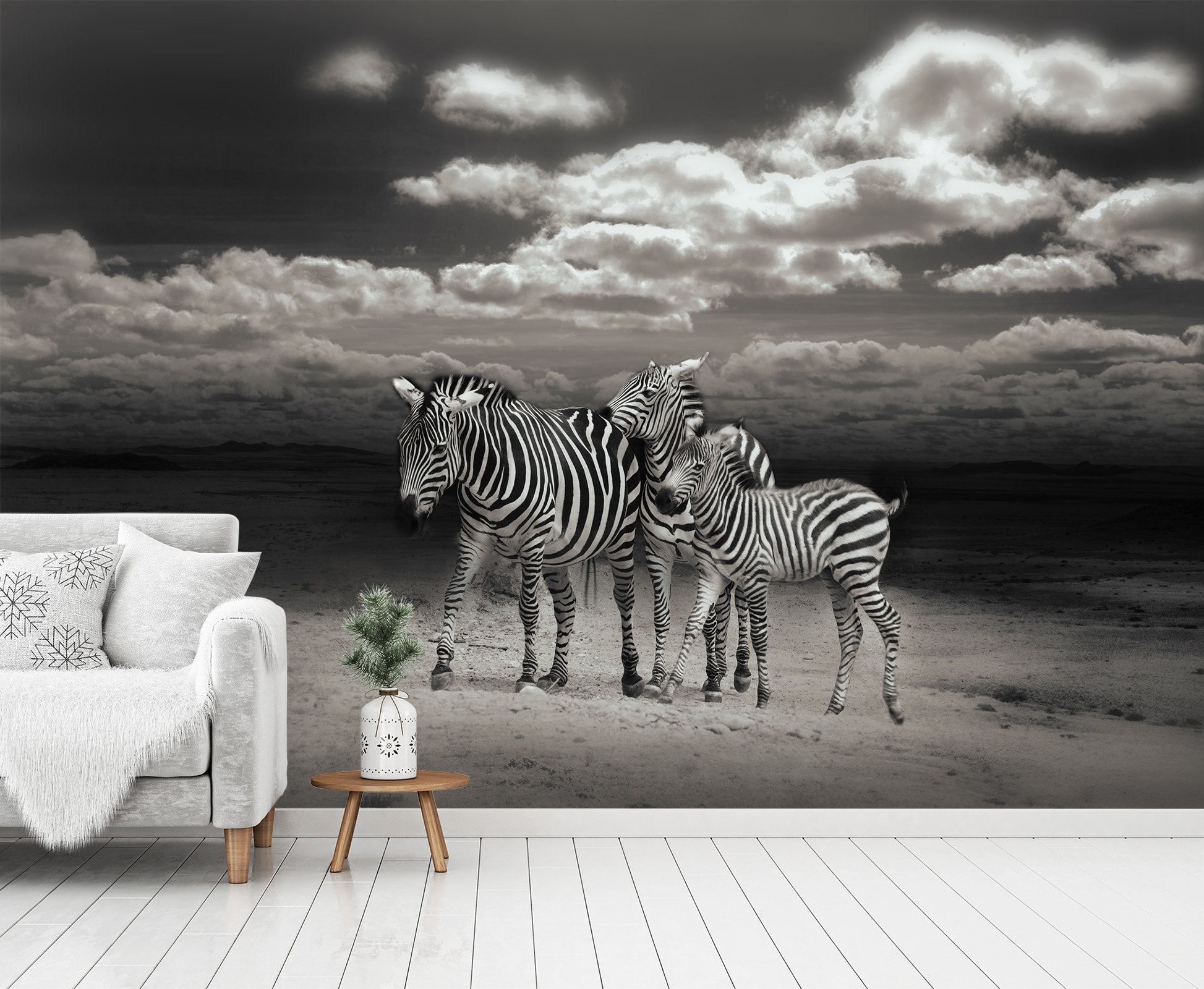 3D Zebra Mother And Child 254 Wallpaper AJ Wallpaper