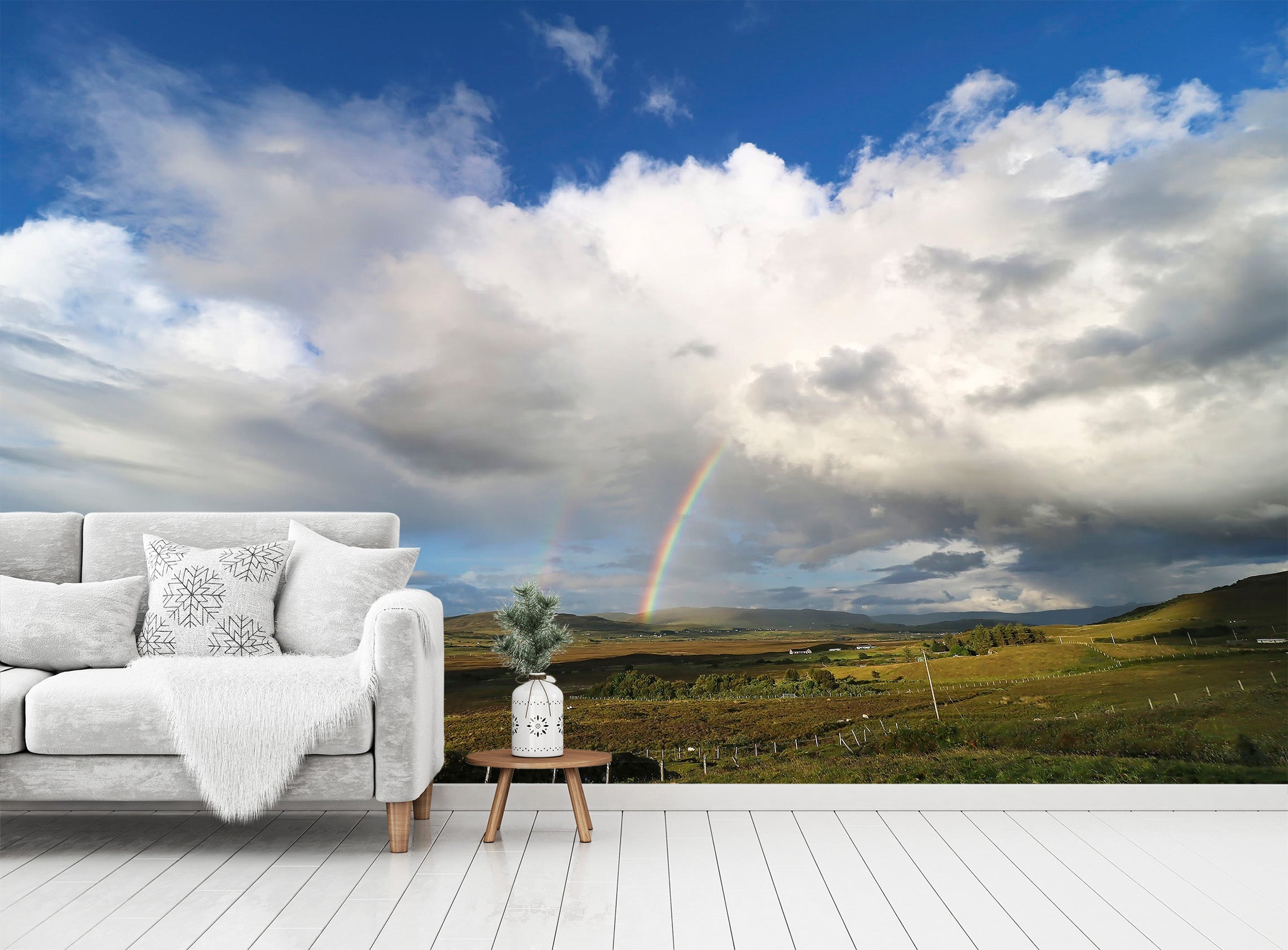 3D Grassland Clouds 116 Jerry LoFaro Wall Mural Wall Murals