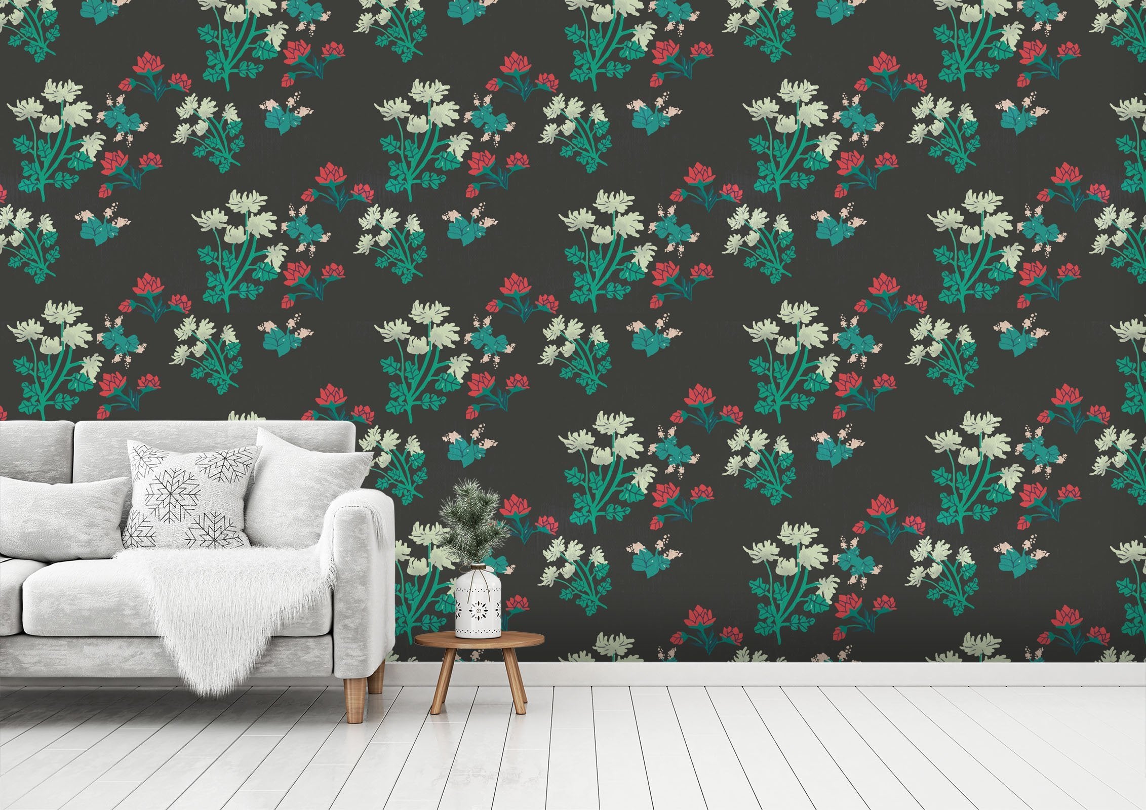 3D Pattern Safflower 222 Wallpaper AJ Wallpaper