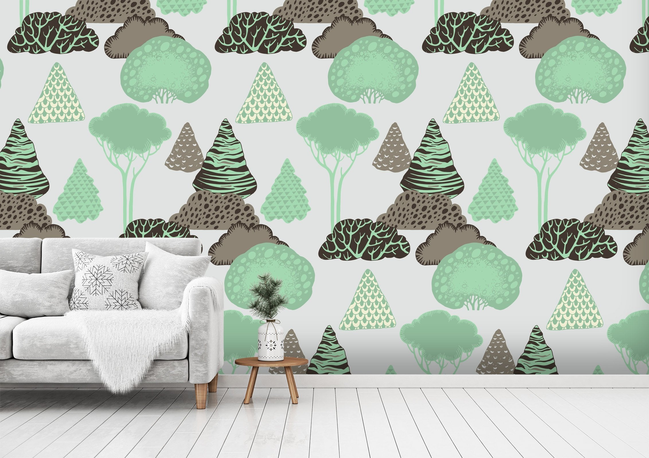 3D Birch Pattern 497 Wallpaper AJ Wallpaper