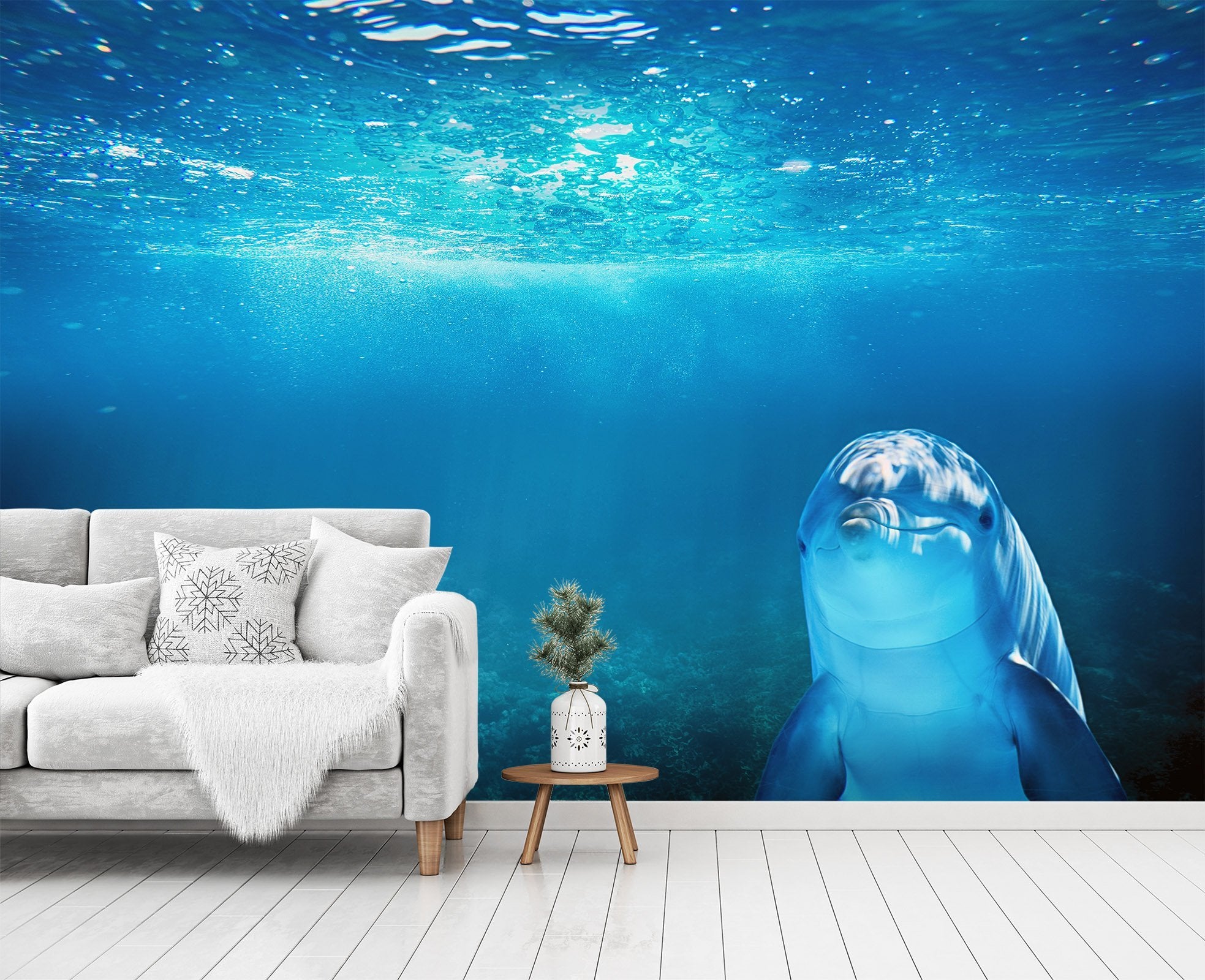 3D Sea Dolphin 228 Wallpaper AJ Wallpaper