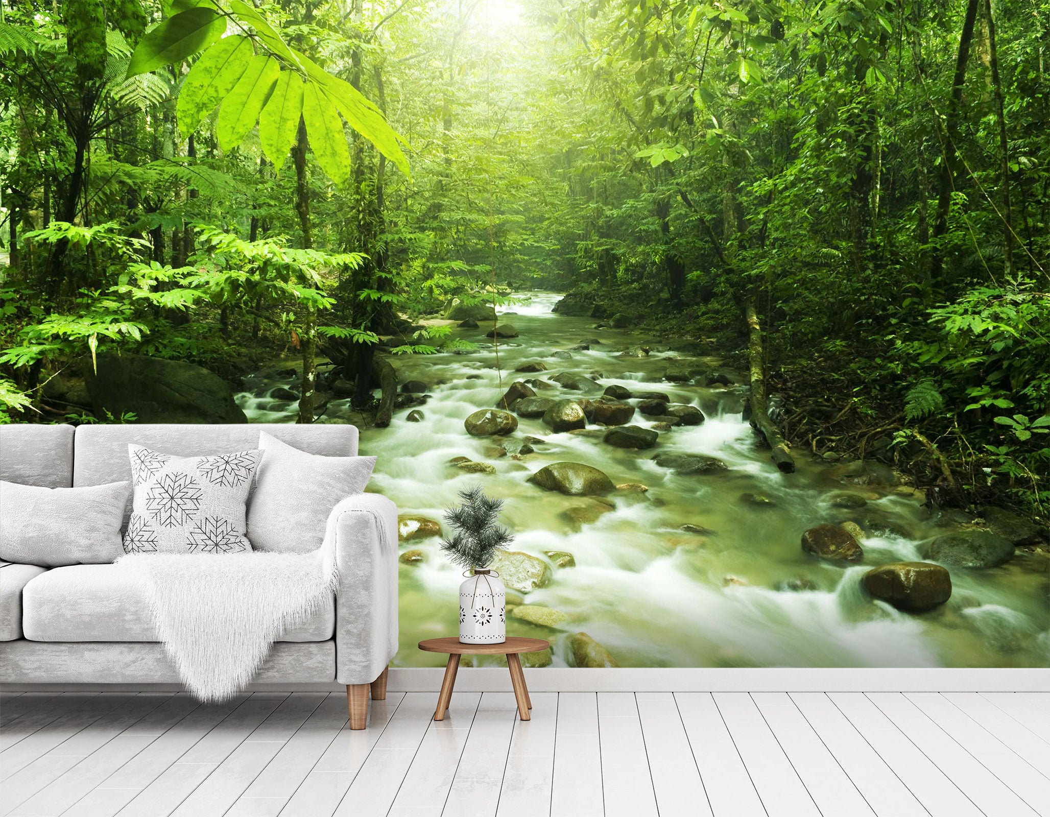 3D Stream Stones 1437 Wall Murals