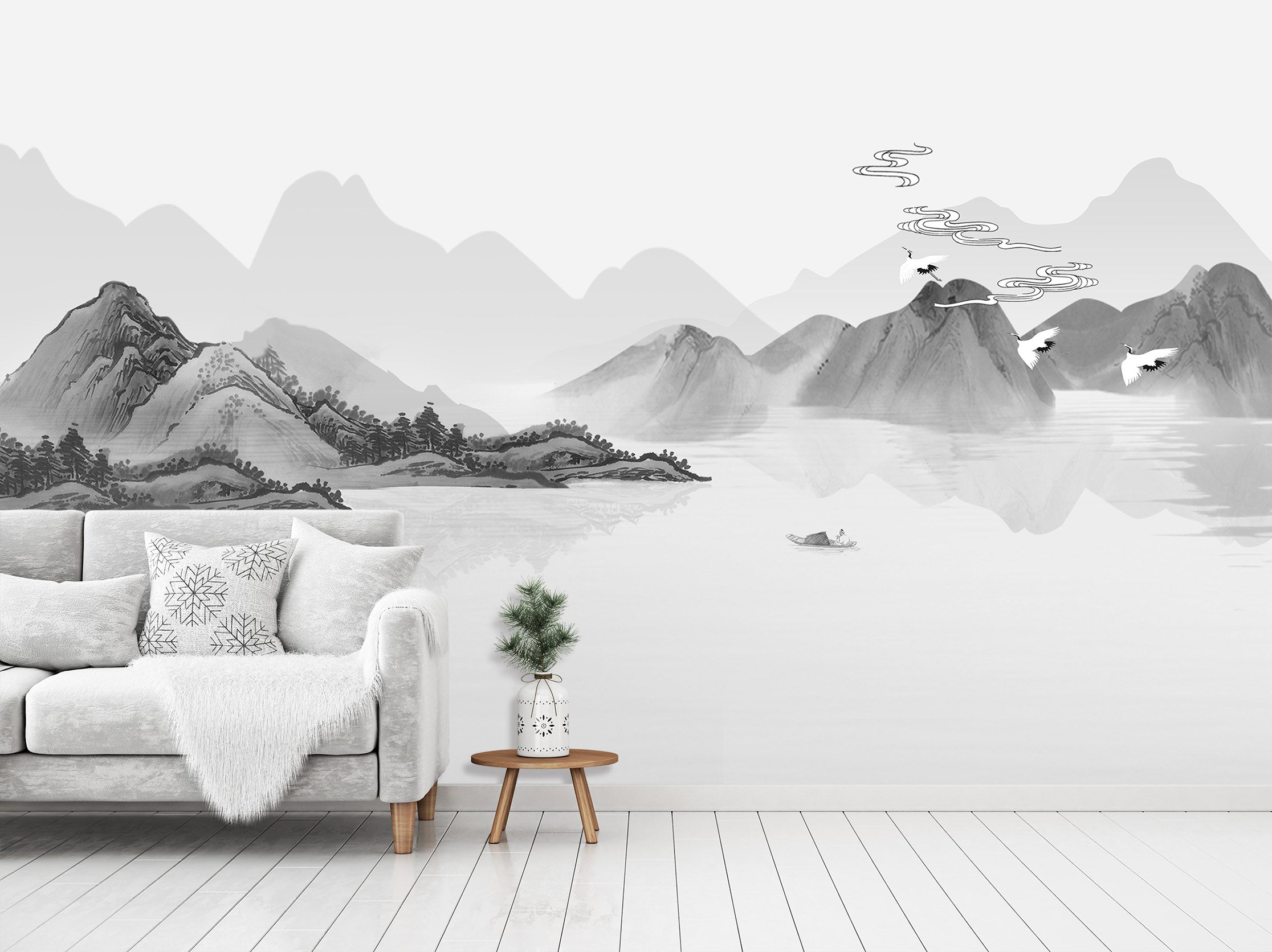 3D Black Valley 1415 Wall Murals