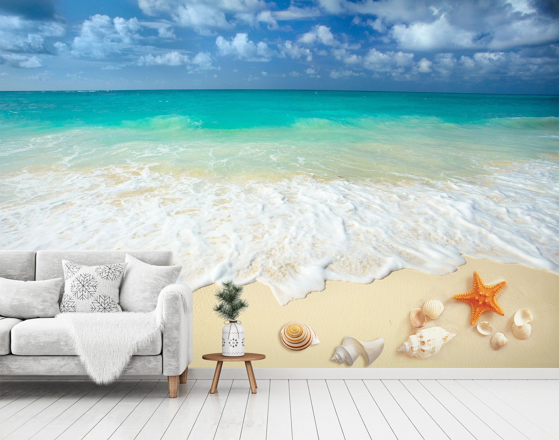 3D Beach Shells 1447 Wall Murals