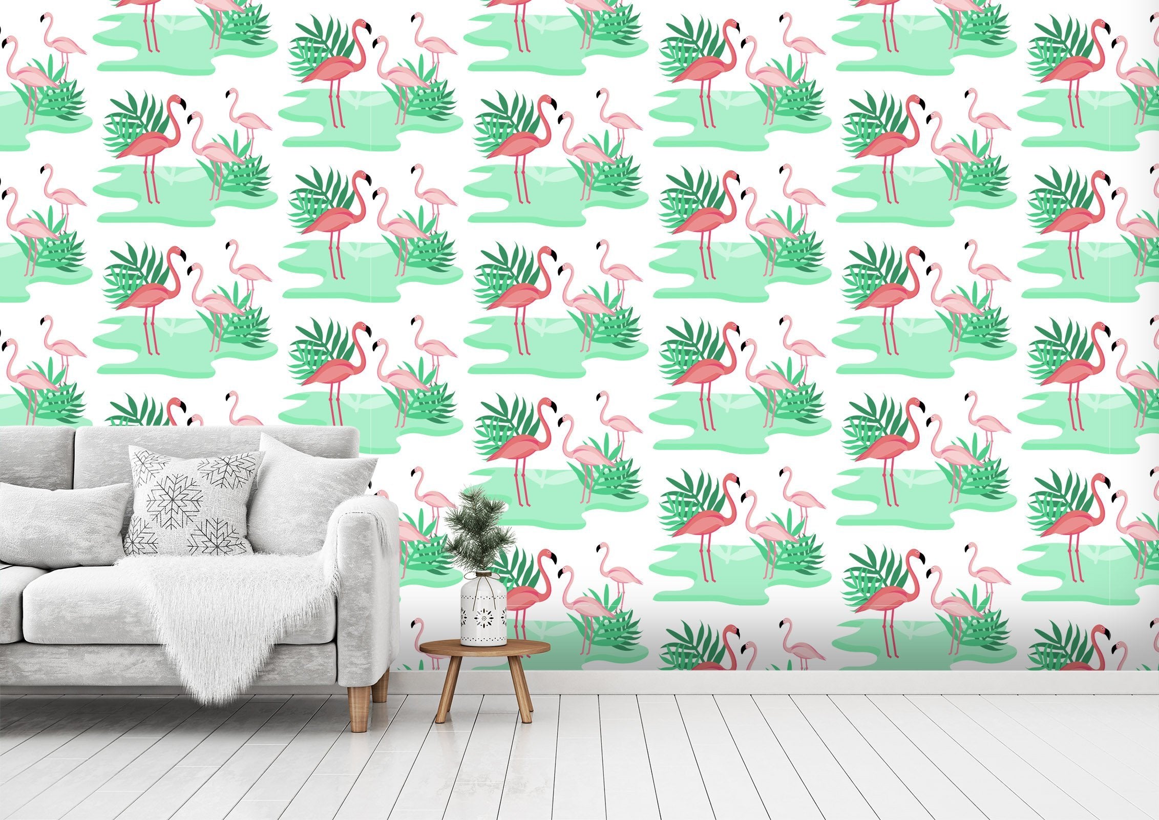 3D Flamingo Family 455 Wallpaper AJ Wallpaper