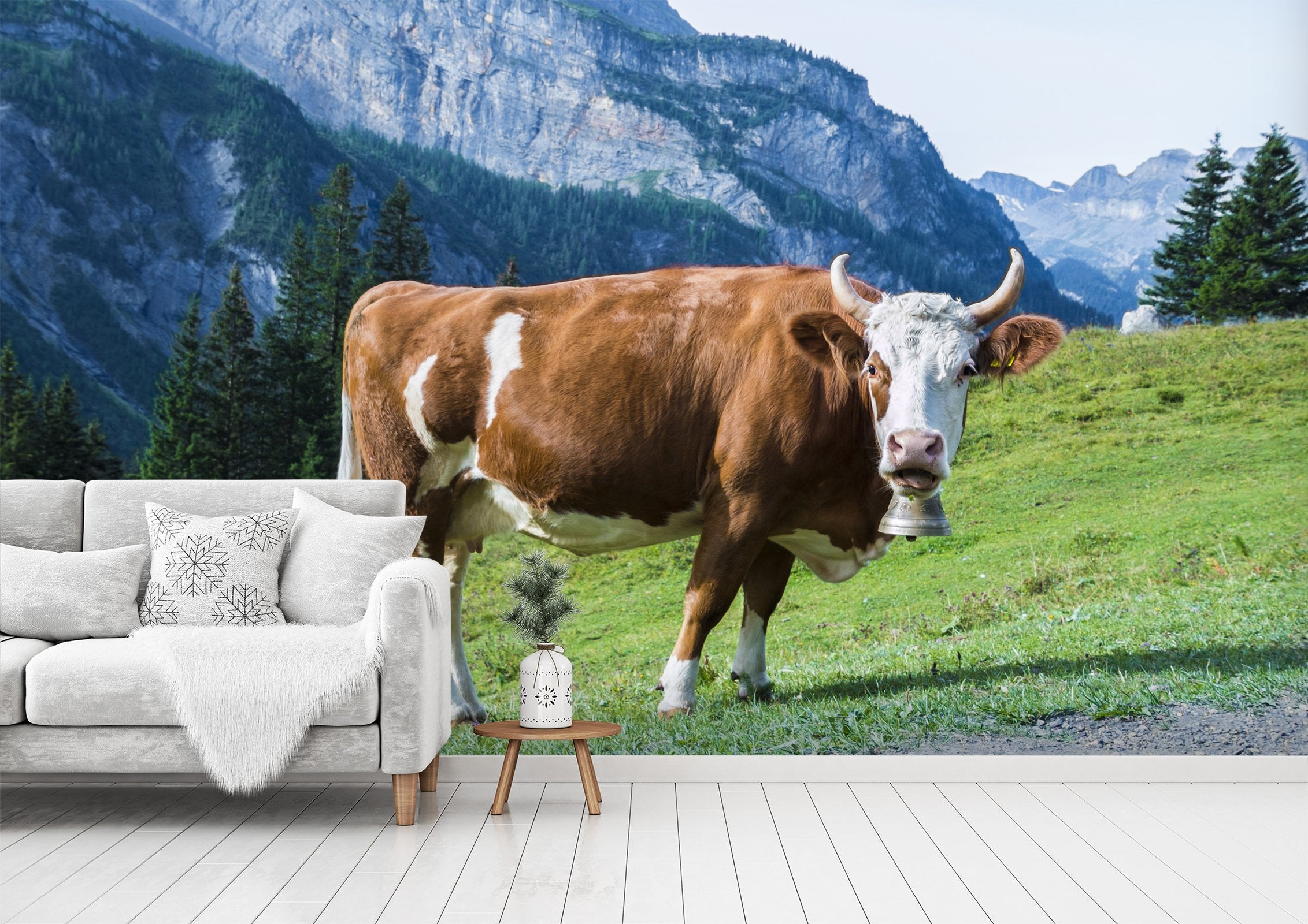 3D Forest Cow 129 Wallpaper AJ Wallpaper