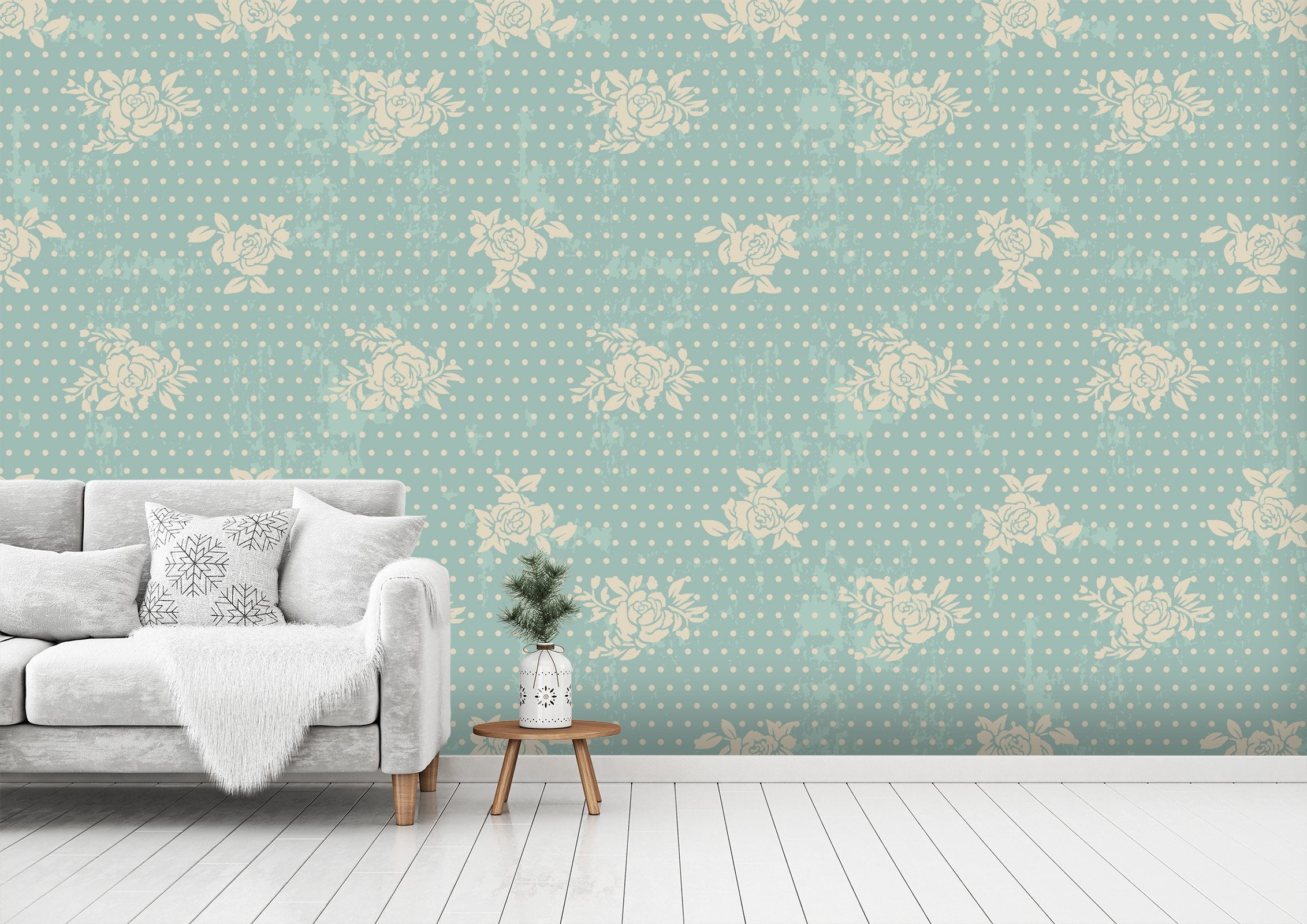 3D White Flower Dot 312 Wallpaper AJ Wallpaper