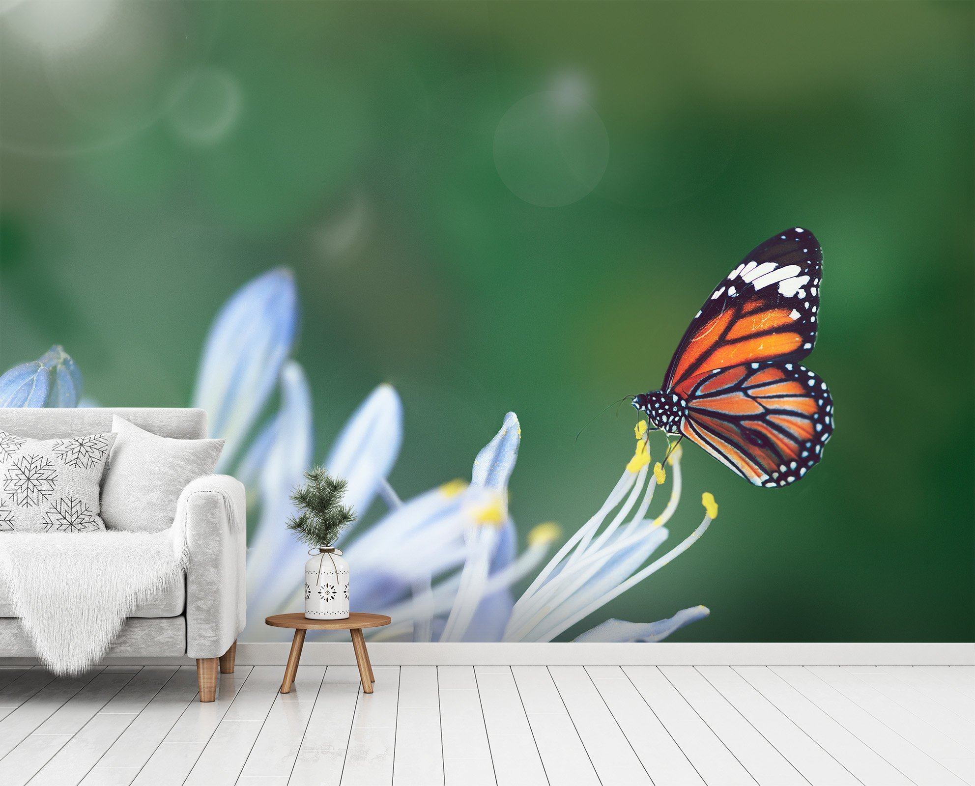 3D Butterfly Flower 659 Wallpaper AJ Wallpaper