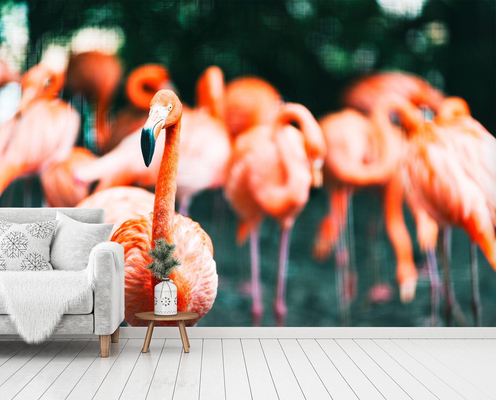 3D Flamingo Mouth 657 Wallpaper AJ Wallpaper