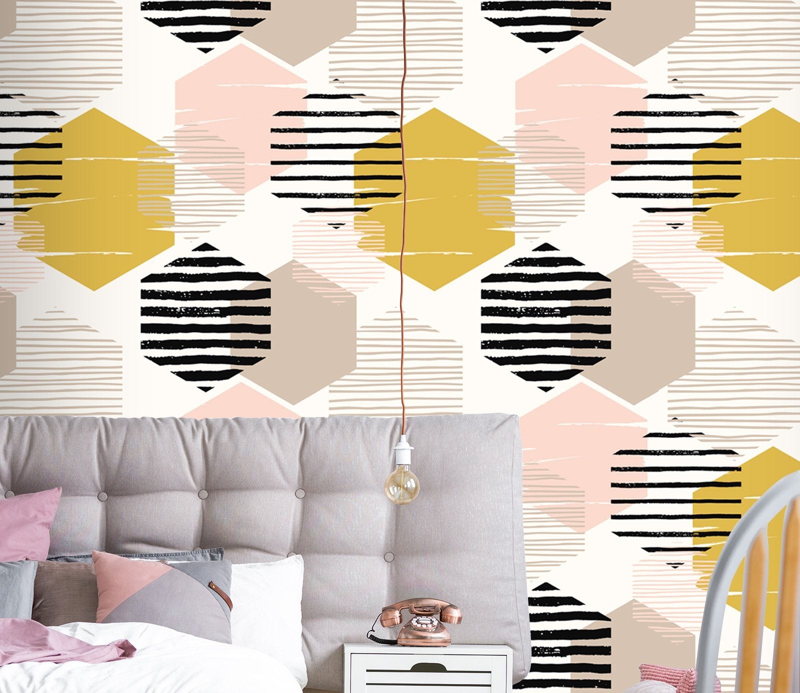 3D Hexagon Bar 082 Wallpaper AJ Wallpaper