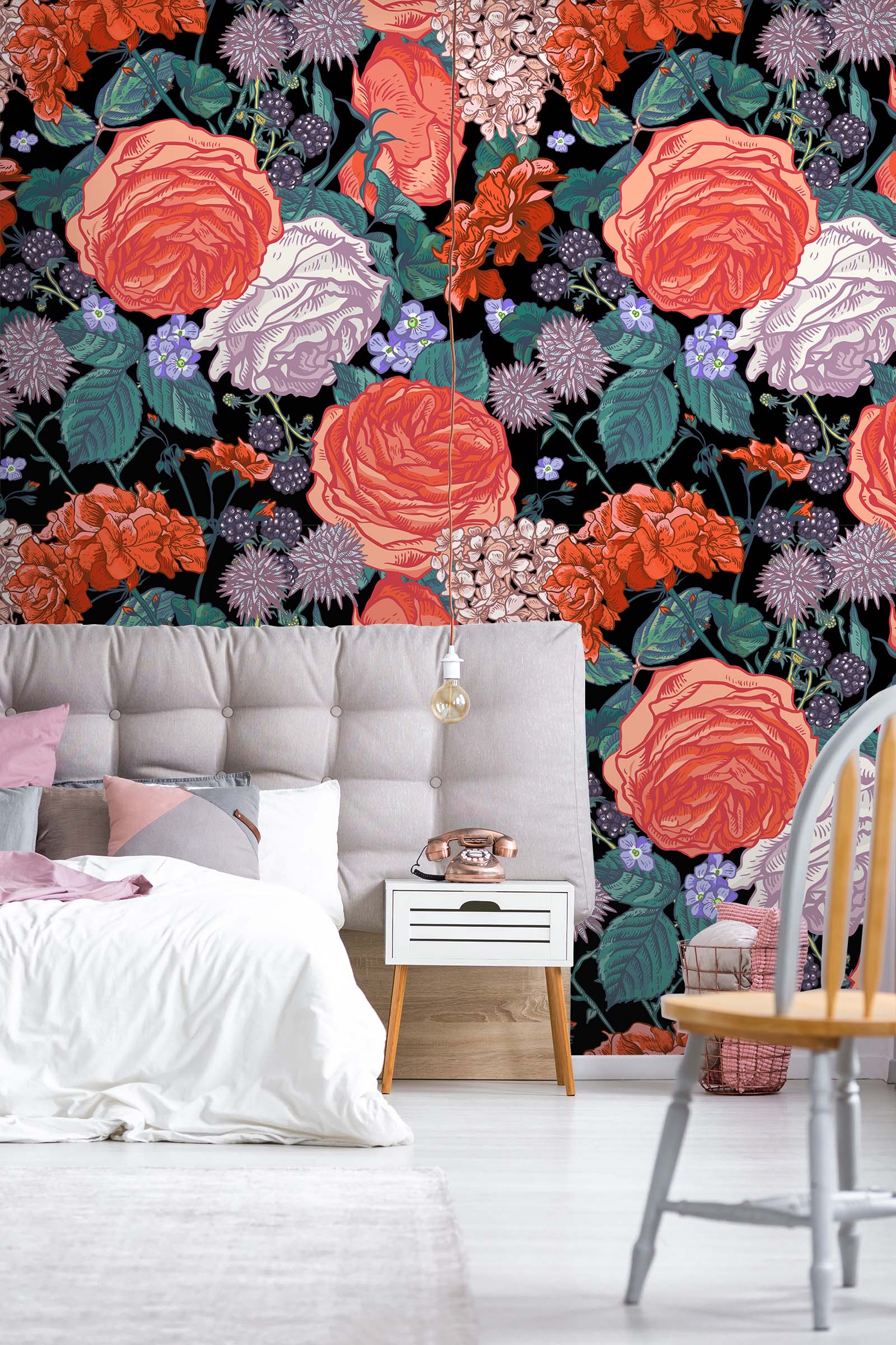 3D Graffiti Red Peony 53 Wall Murals