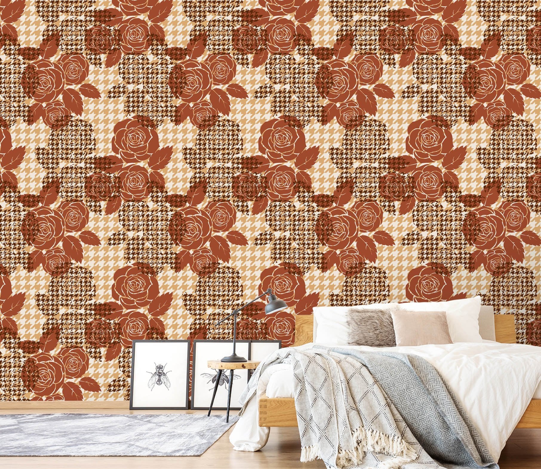 3D Flower Pattern Stitching 314 Wallpaper AJ Wallpaper