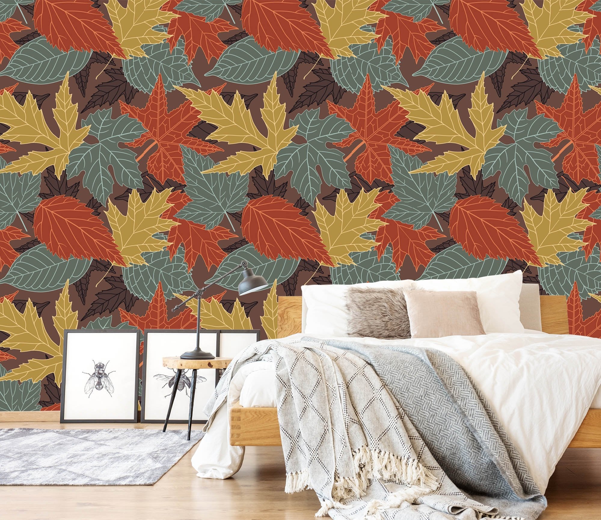 3D Big Leaves 024 Wallpaper AJ Wallpaper