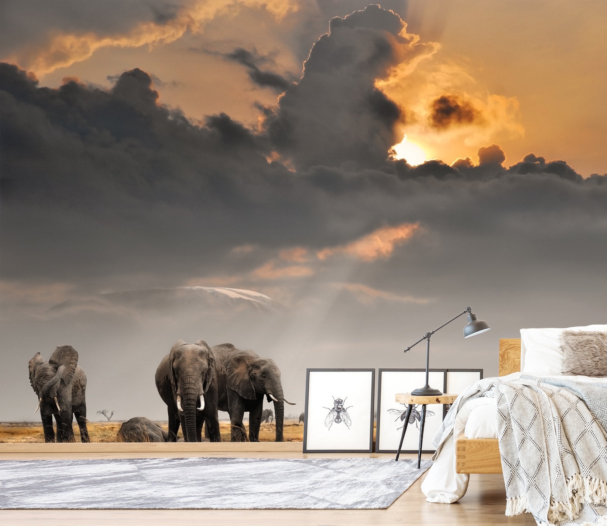 3D Elephant Walking 002 Wallpaper AJ Wallpaper