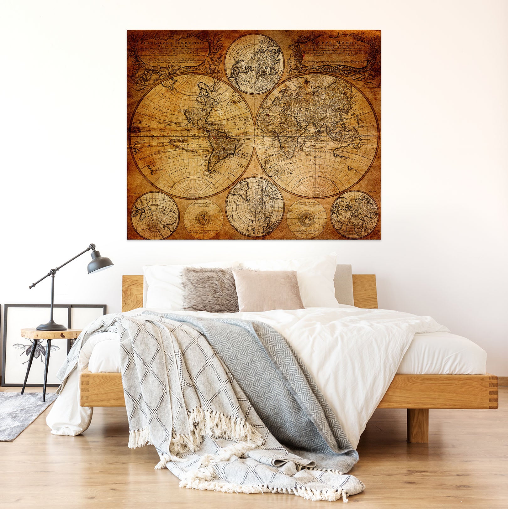 3D Beautiful World 135 World Map Wall Sticker