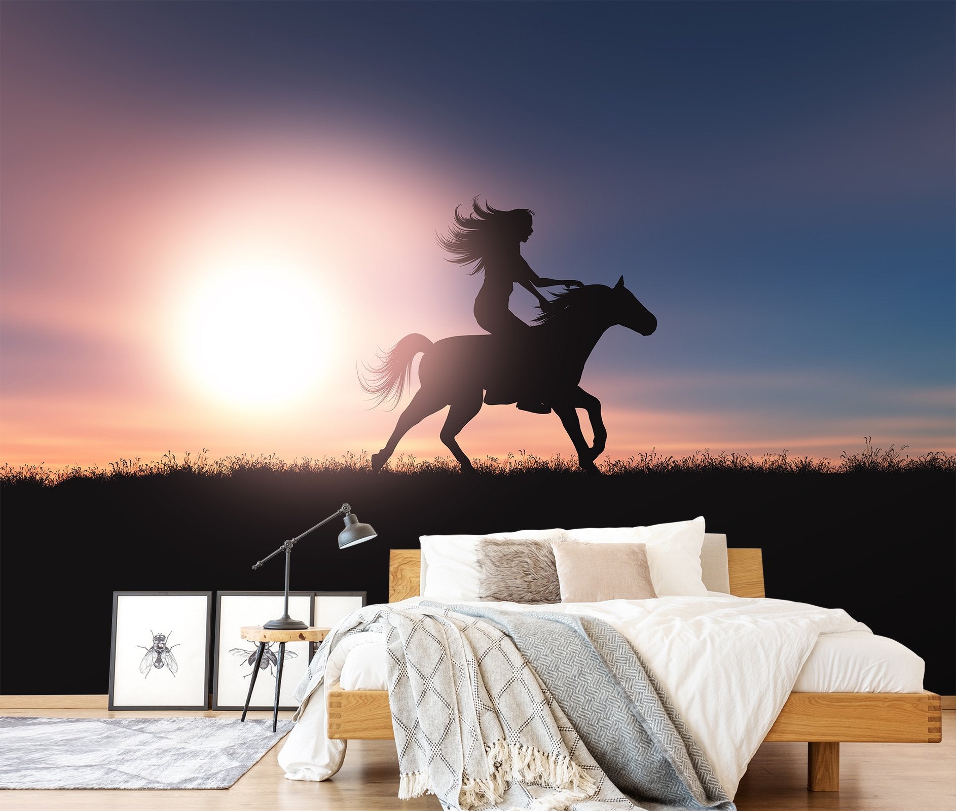 3D Riding At Dusk 570 Wallpaper AJ Wallpaper