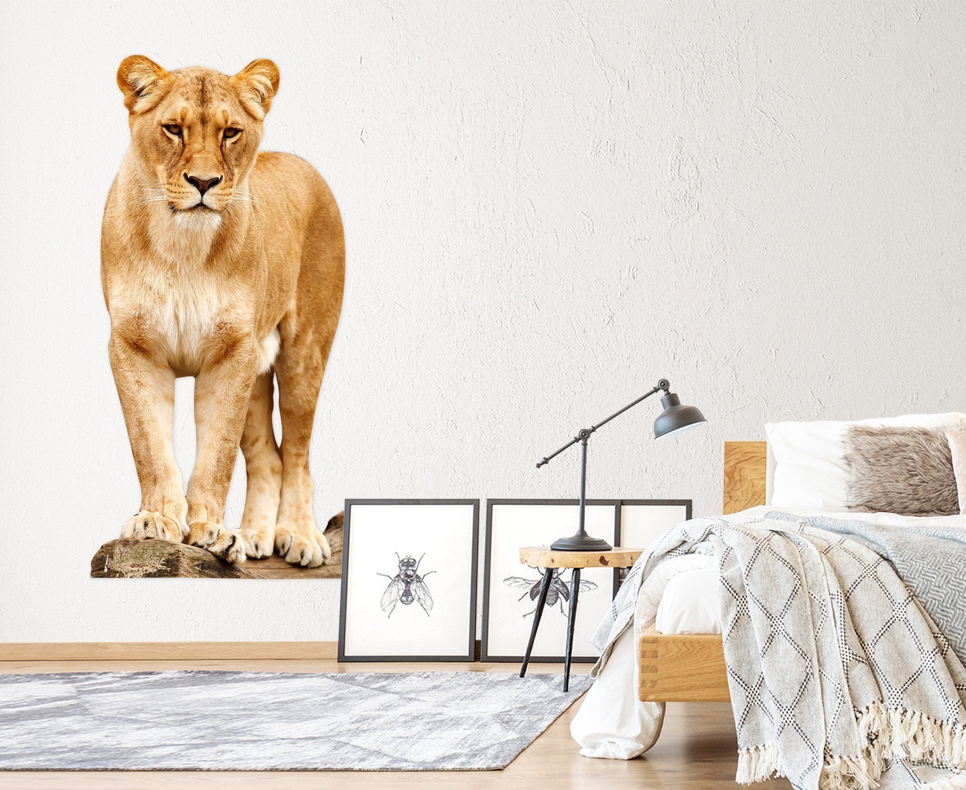 3D Standing Leopard 002 Animals Wall Stickers Wallpaper AJ Wallpaper
