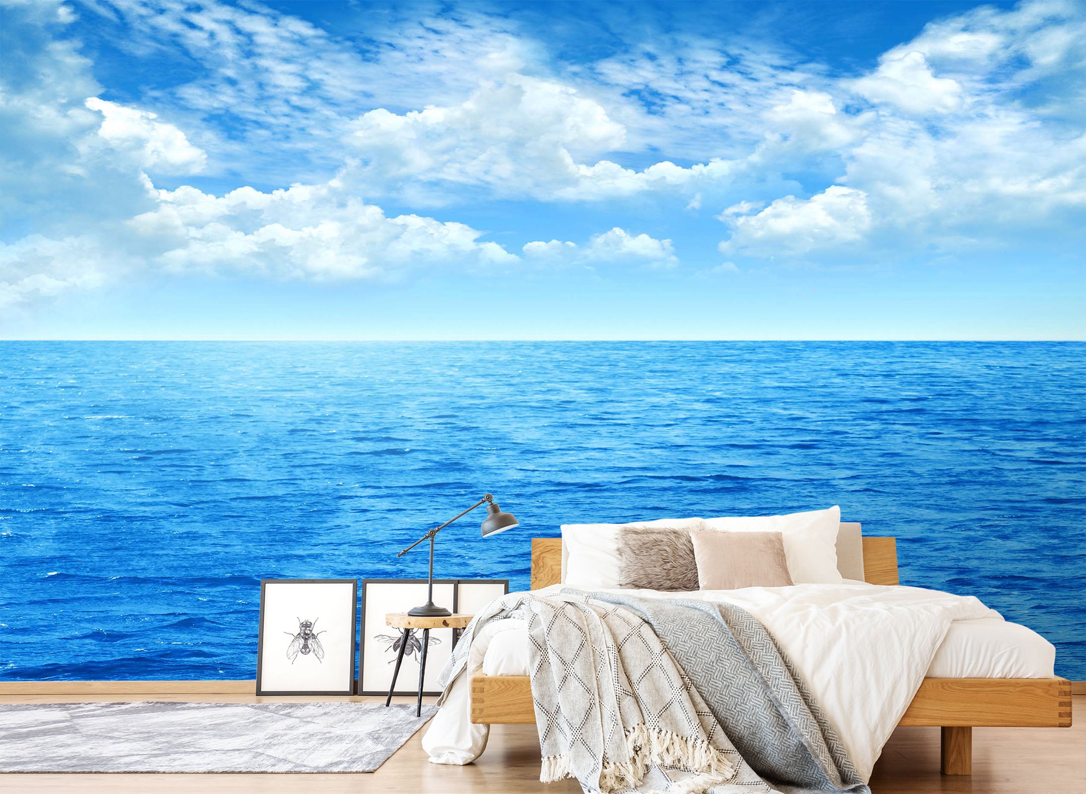 3D Sea Blue Sky 047 Wall Murals