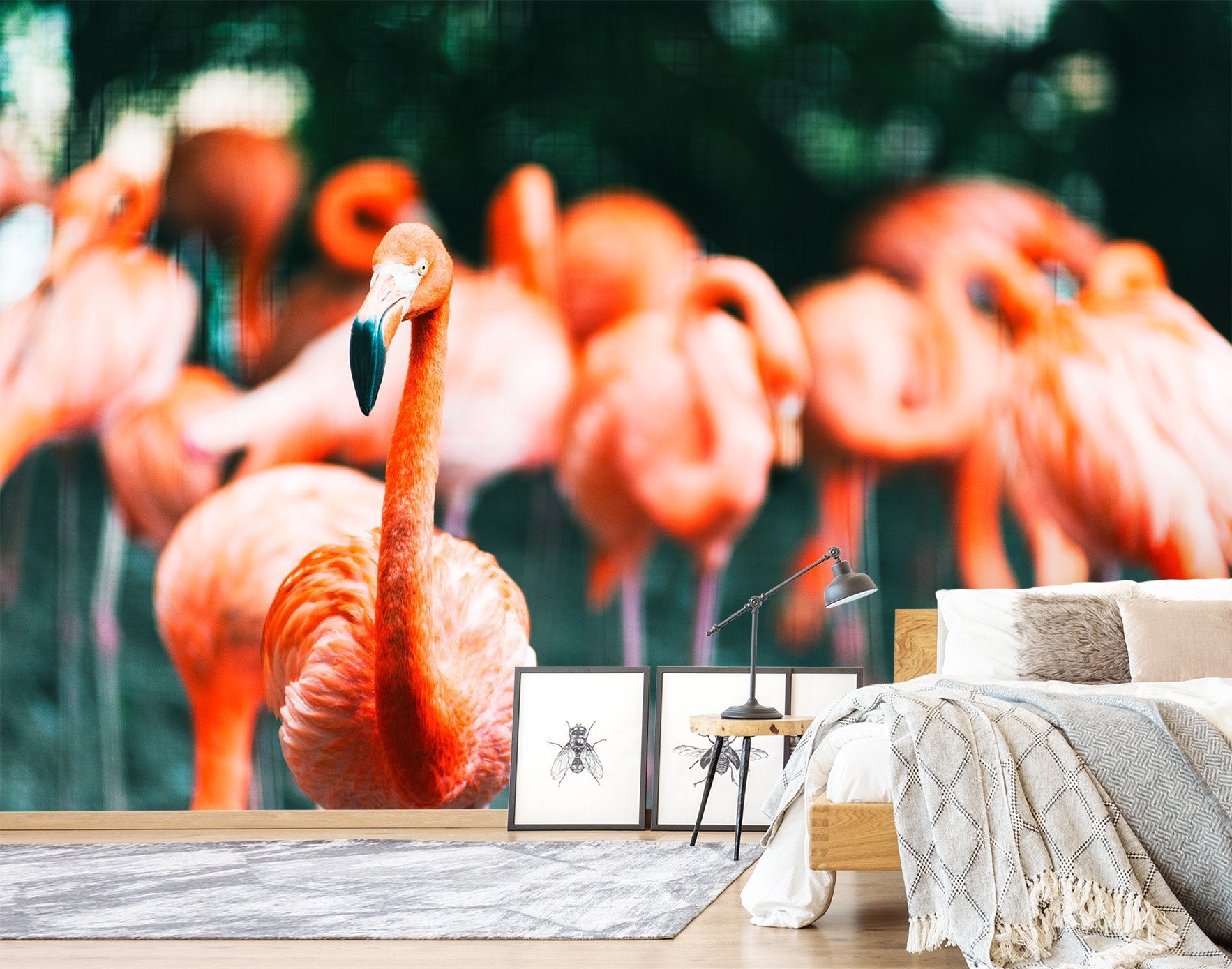 3D Flamingo Mouth 657 Wallpaper AJ Wallpaper