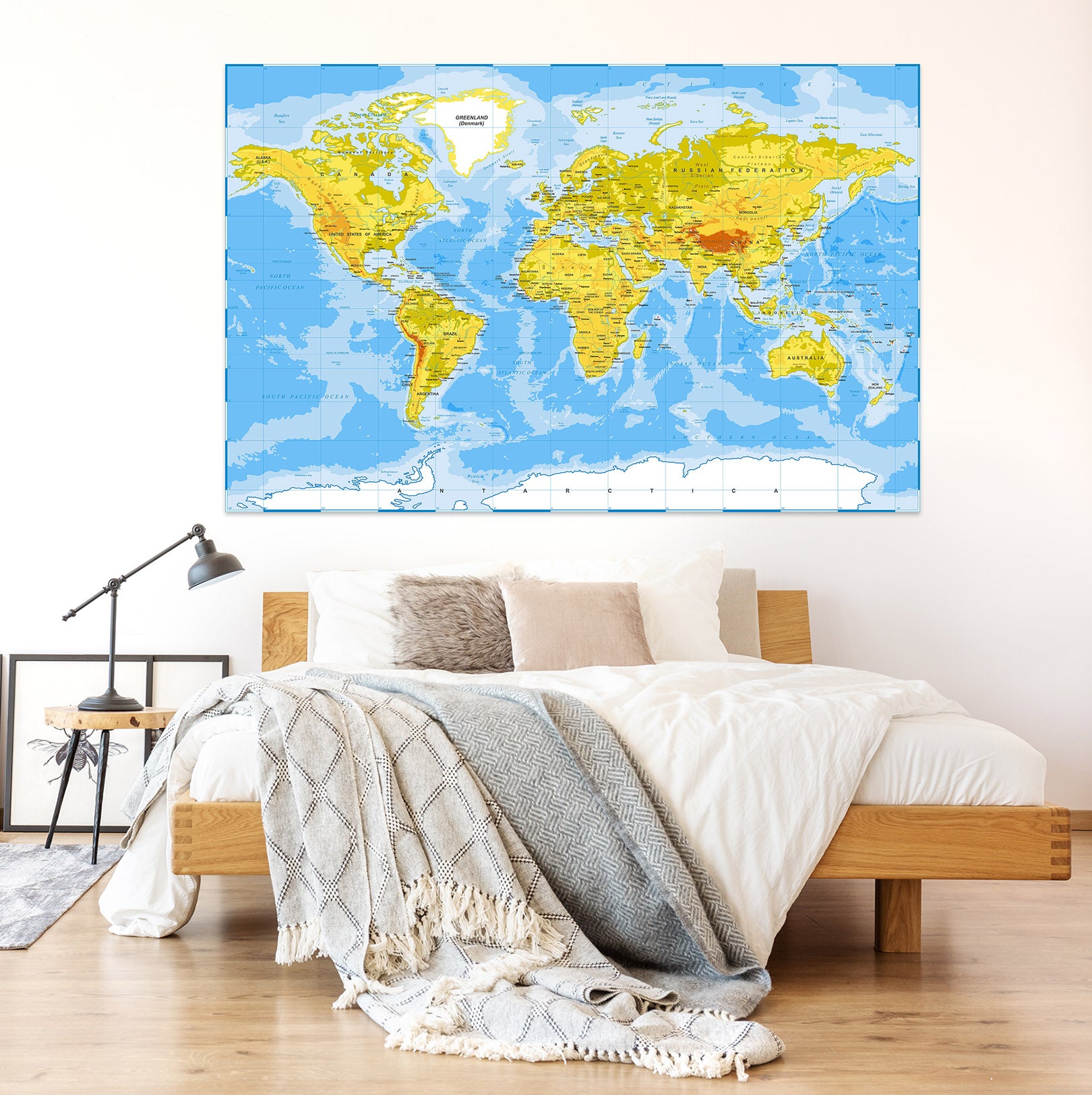 3D Beautiful Island 261 World Map Wall Sticker