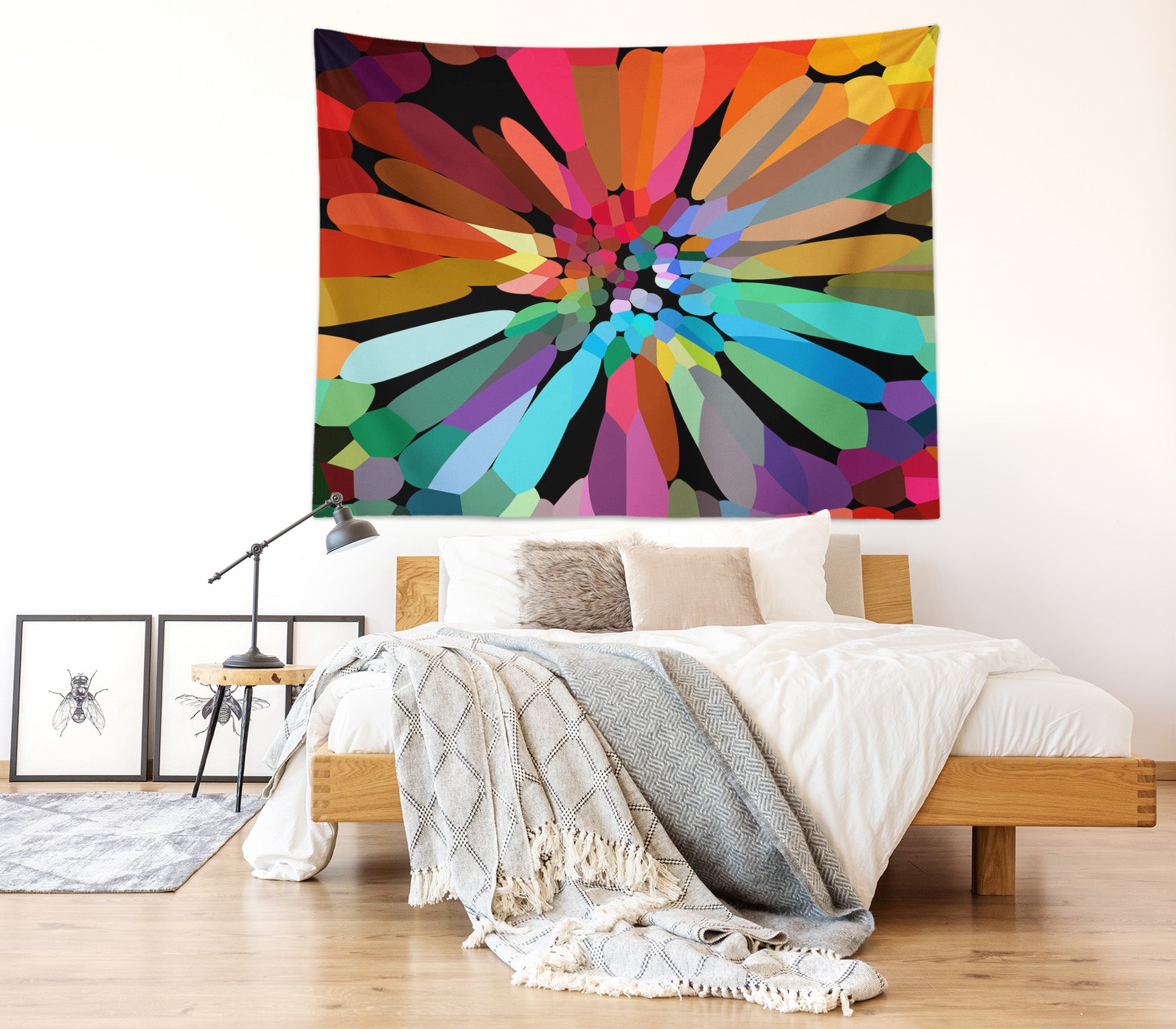 3D Colored Flowers 924 Shandra Smith Tapestry Hanging Cloth Hang