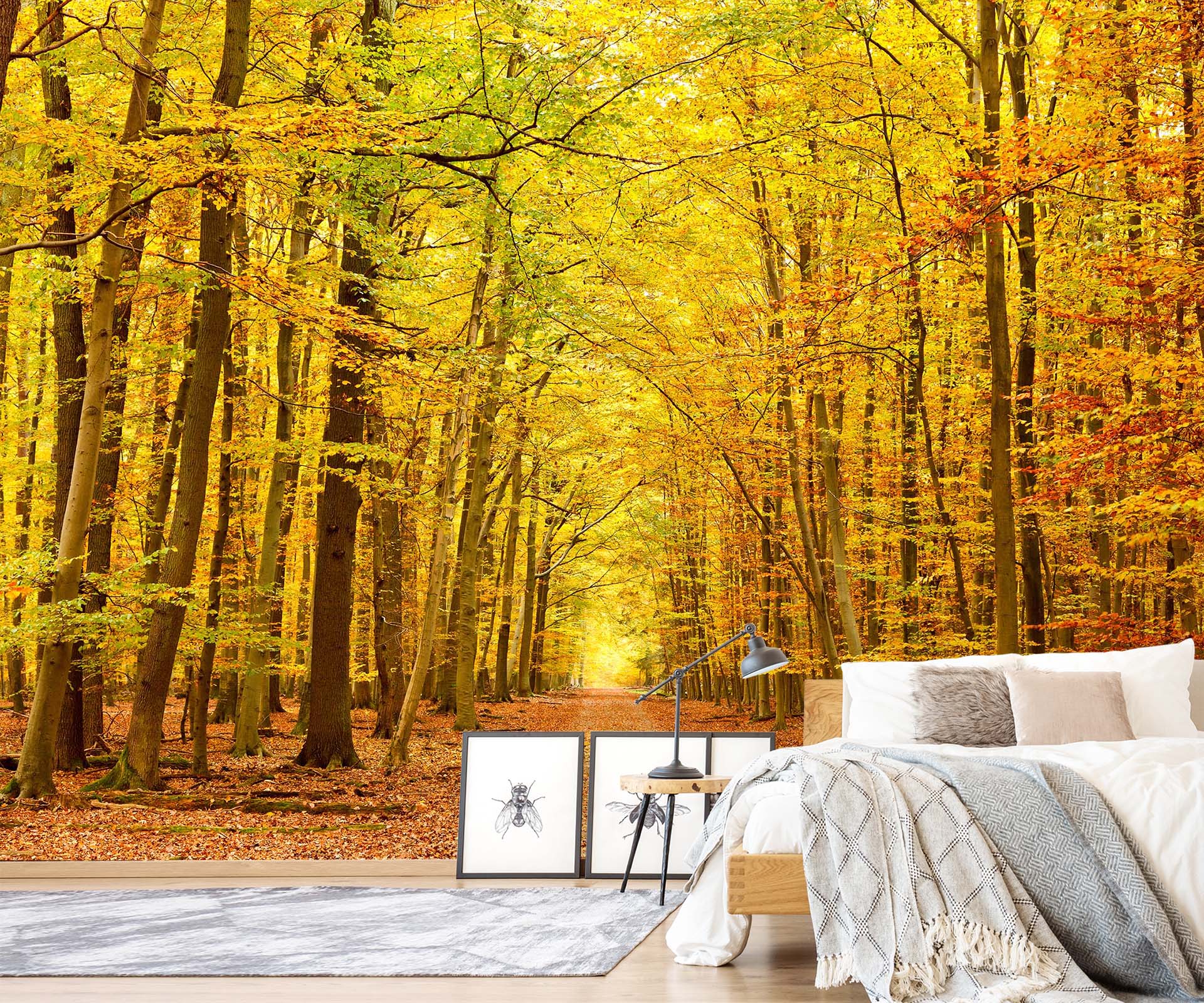 3D Maple Forest 055 Wall Murals