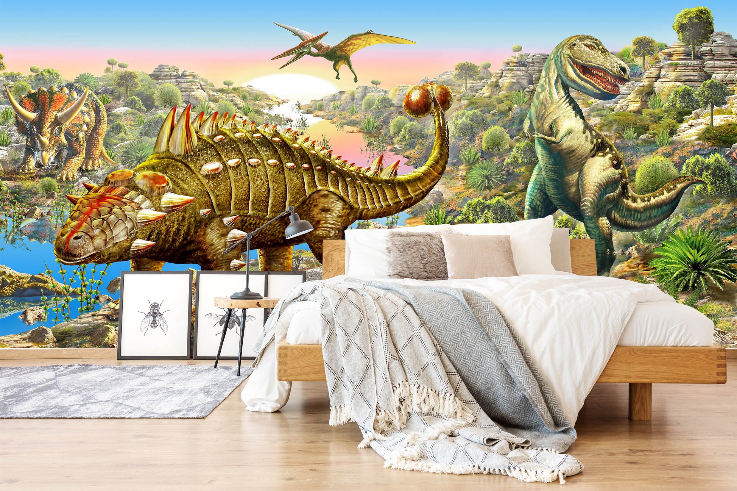 3D Dinosaur World 1401 Adrian Chesterman Wall Mural Wall Murals