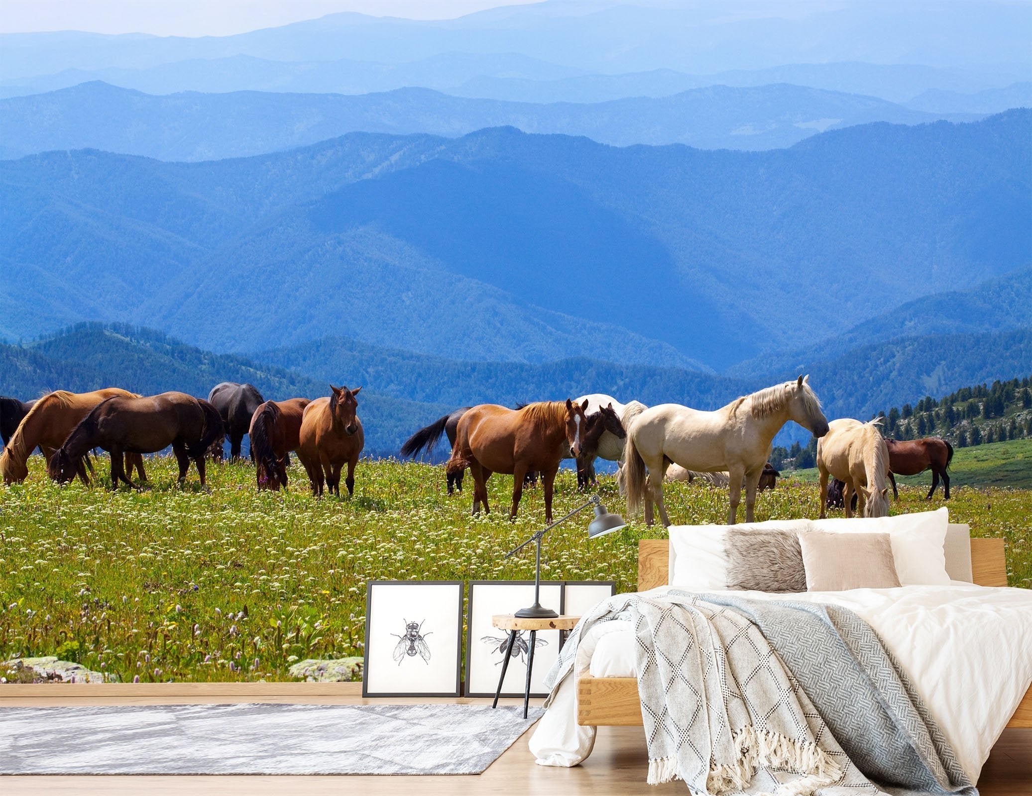 3D Mountain Horse 655 Wallpaper AJ Wallpaper