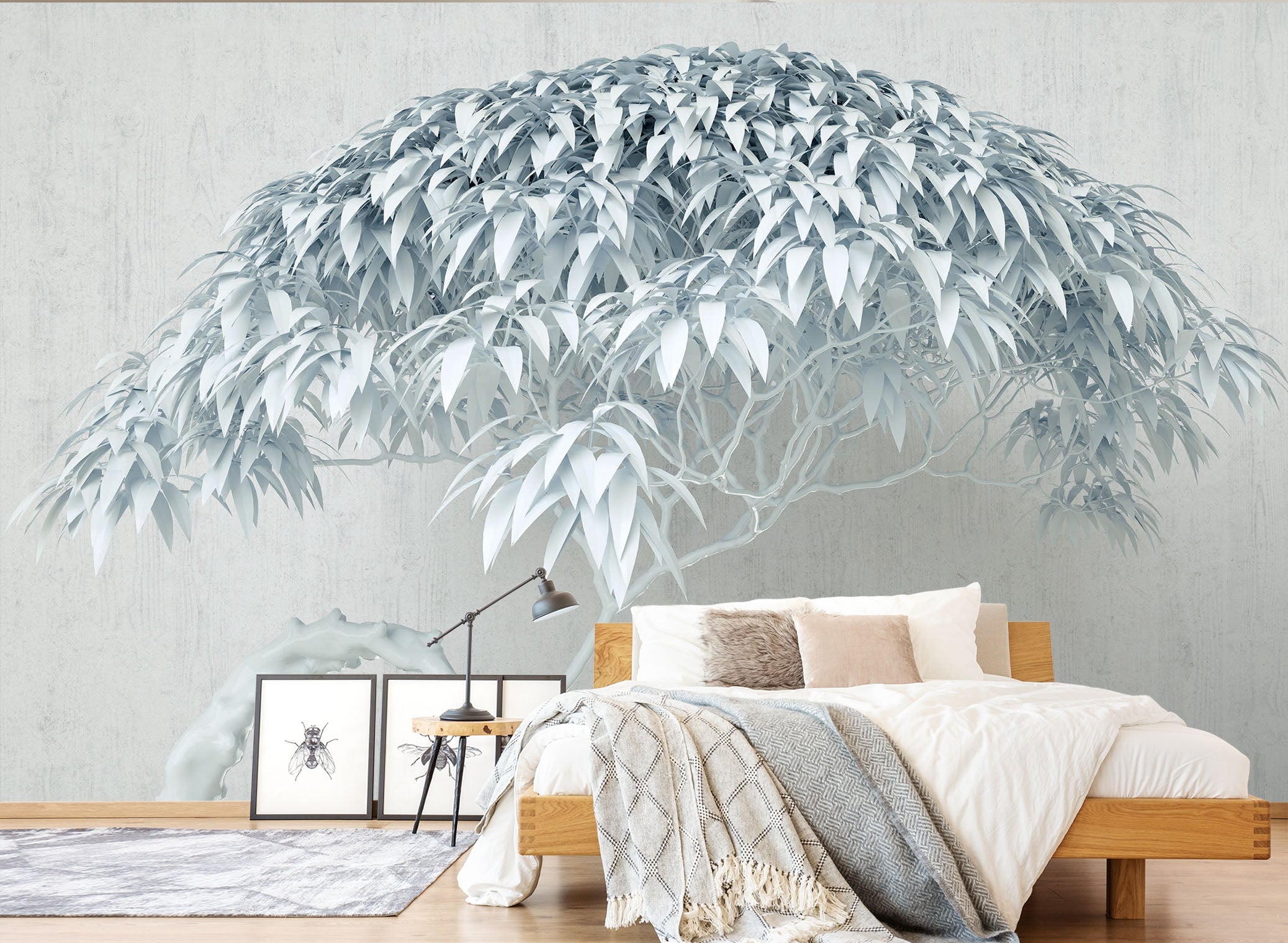 3D Embossed Tree 116 Wall Murals Wallpaper AJ Wallpaper 2