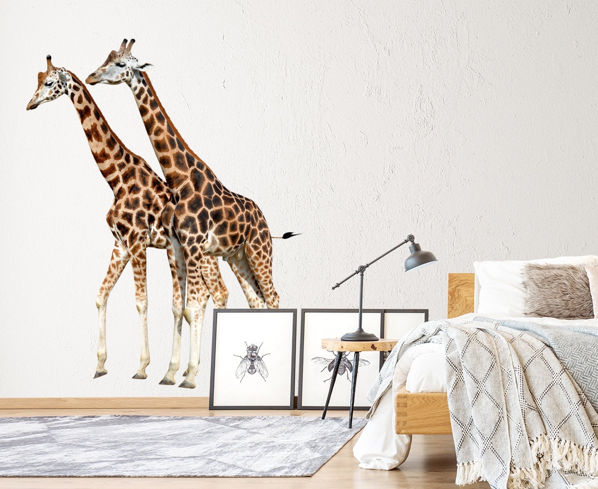 3D Playing Giraffe 199 Animals Wall Stickers Wallpaper AJ Wallpaper