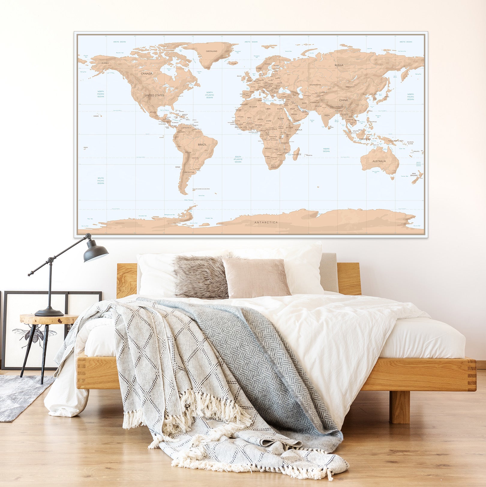 3D Beautiful Land 291 World Map Wall Sticker