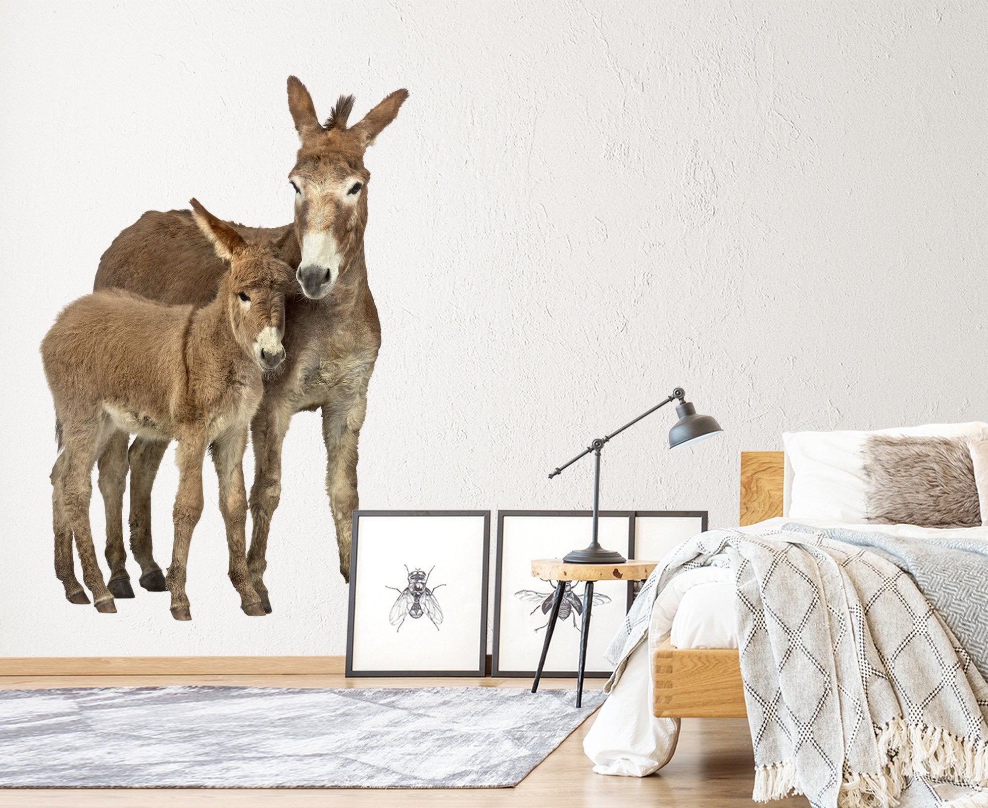 3D Donkey 124 Animals Wall Stickers Wallpaper AJ Wallpaper