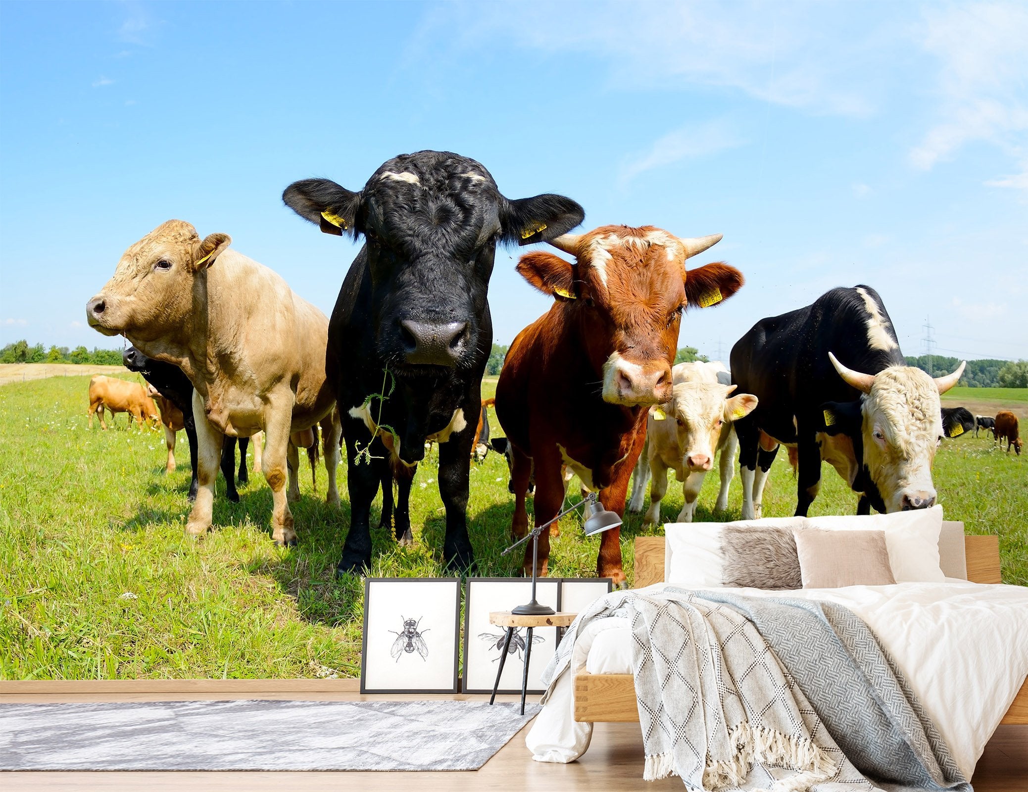 3D Forest Bull Head 133 Wallpaper AJ Wallpaper