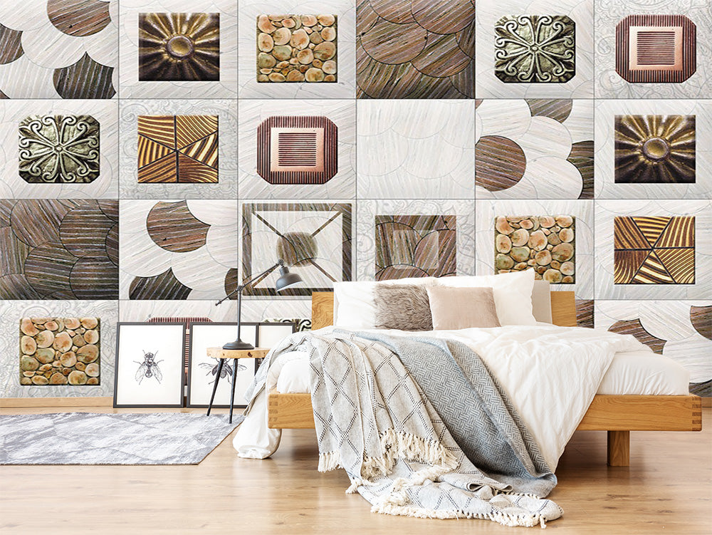 3D Carved Square WC429 Wall Murals