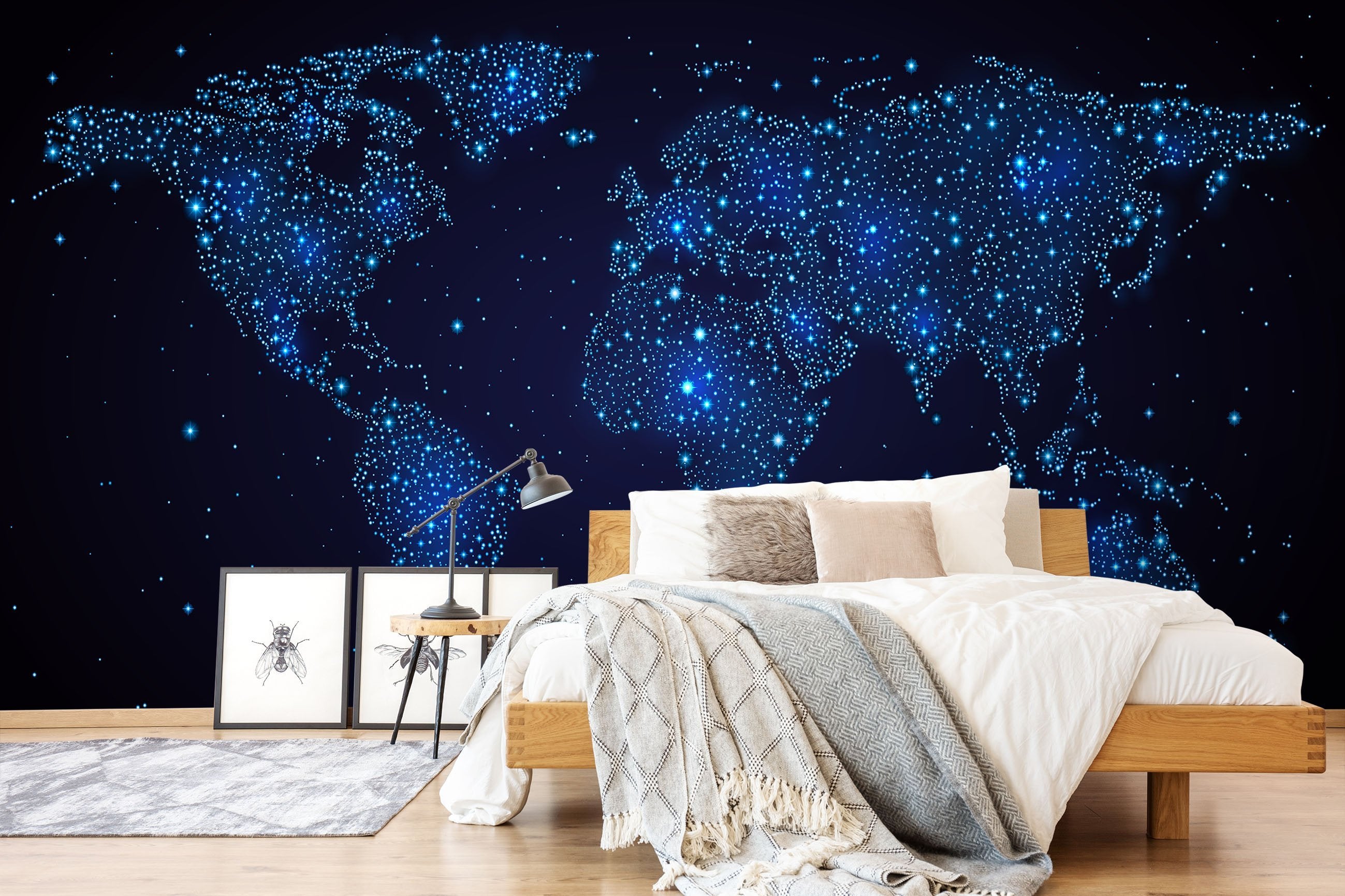 3D Night Stars 018 Wallpaper AJ Wallpaper