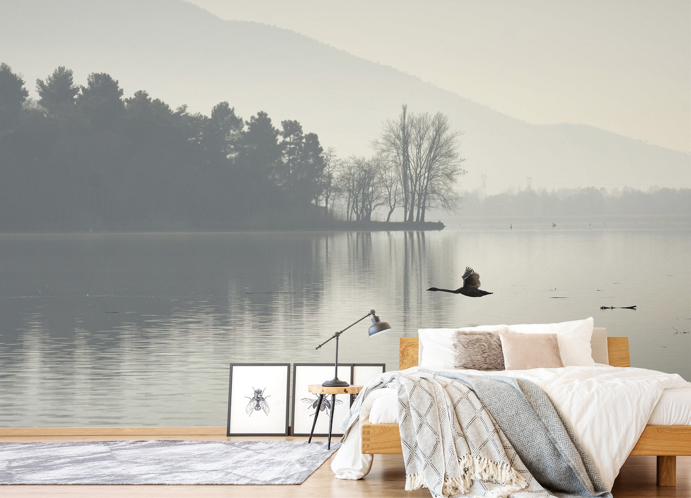 3D Lake Bird 236 Wallpaper AJ Wallpaper