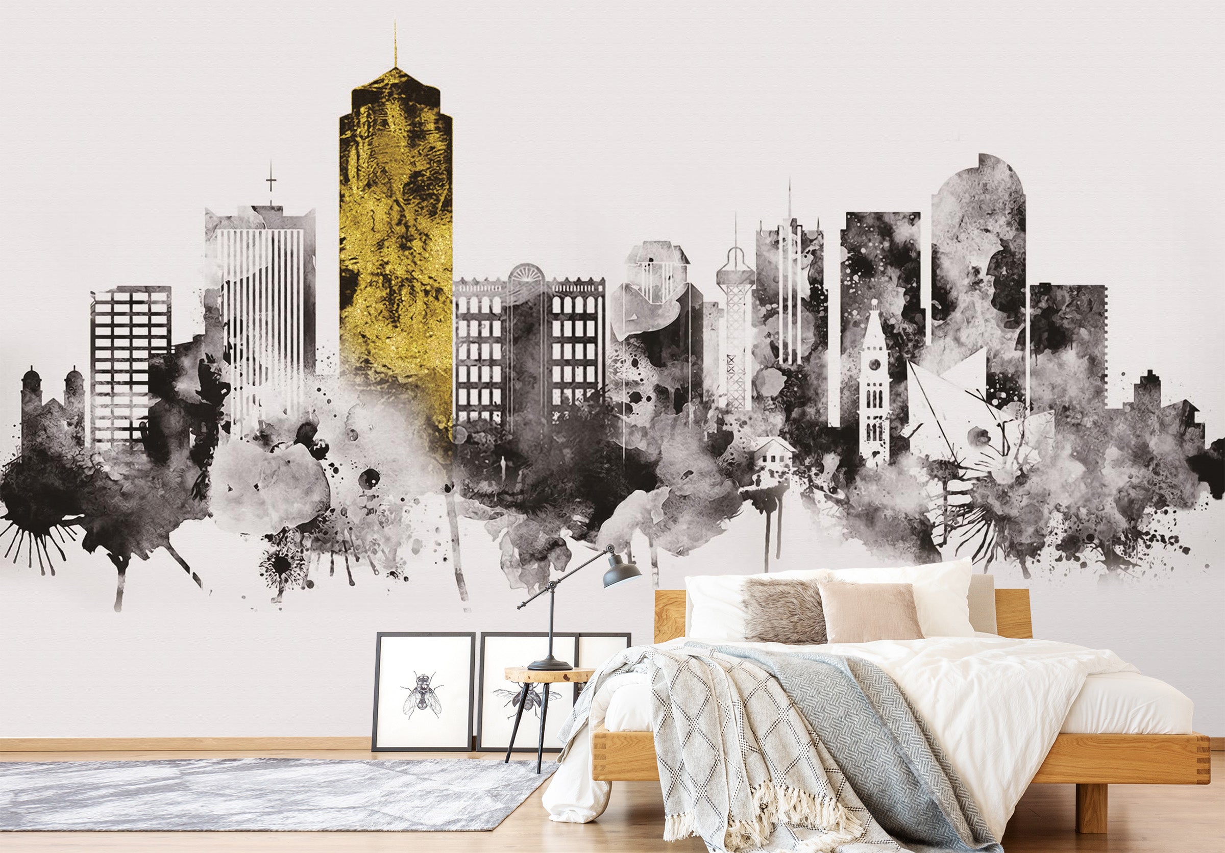 3D Foggy City 1608 Wall Murals