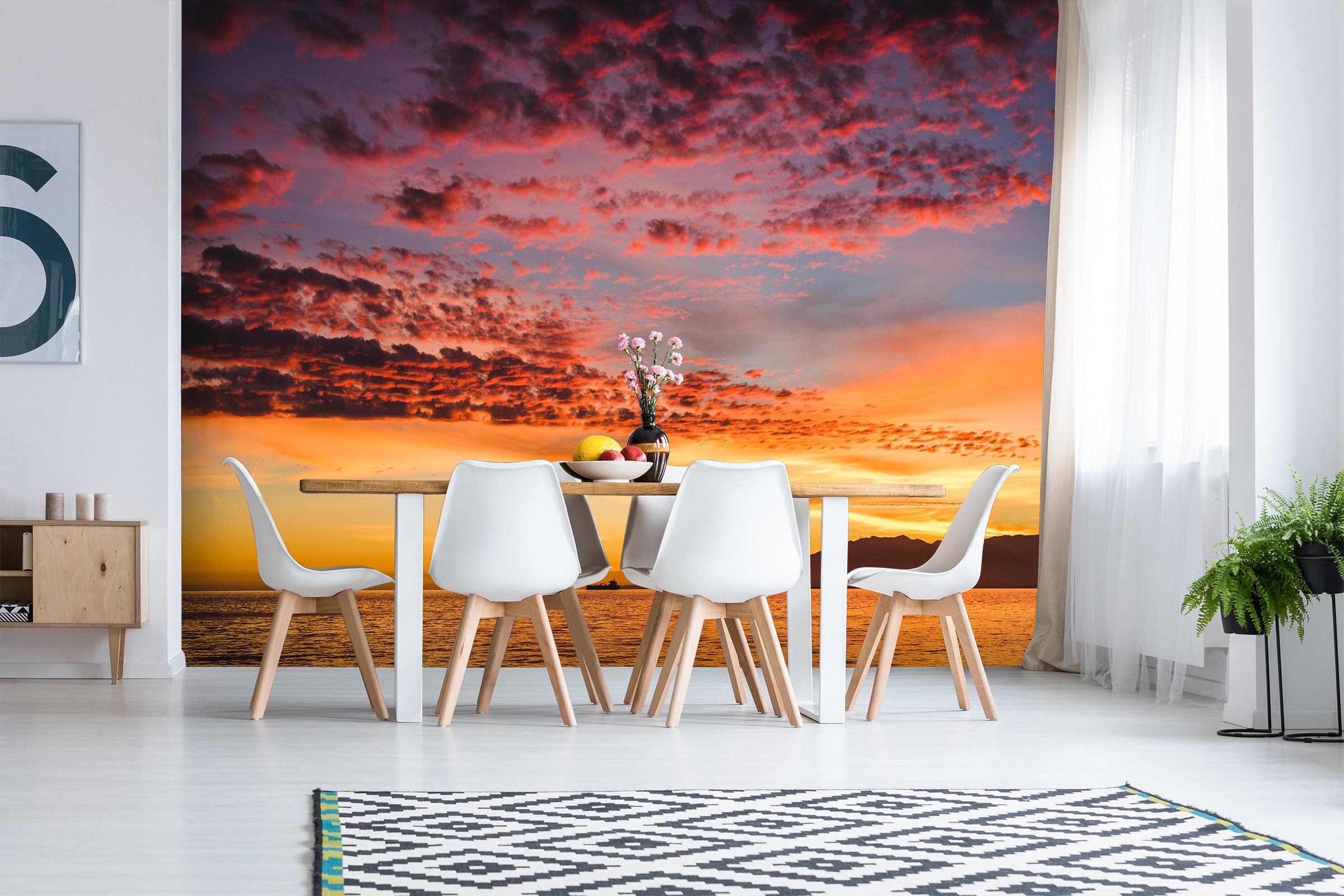 3D Sunset Dusk Sea 82 Wall Murals