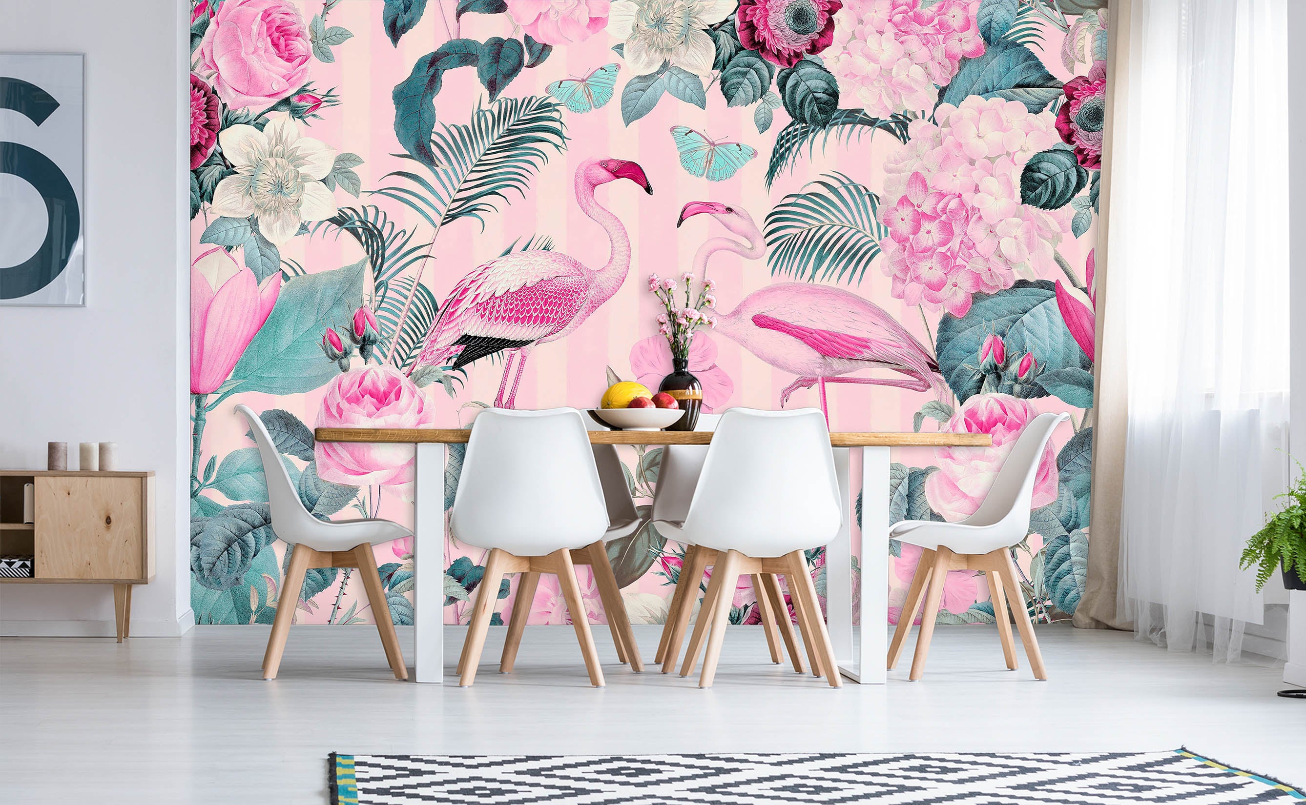 3D Flamingo Forest 1411 Andrea haase Wall Mural Wall Murals