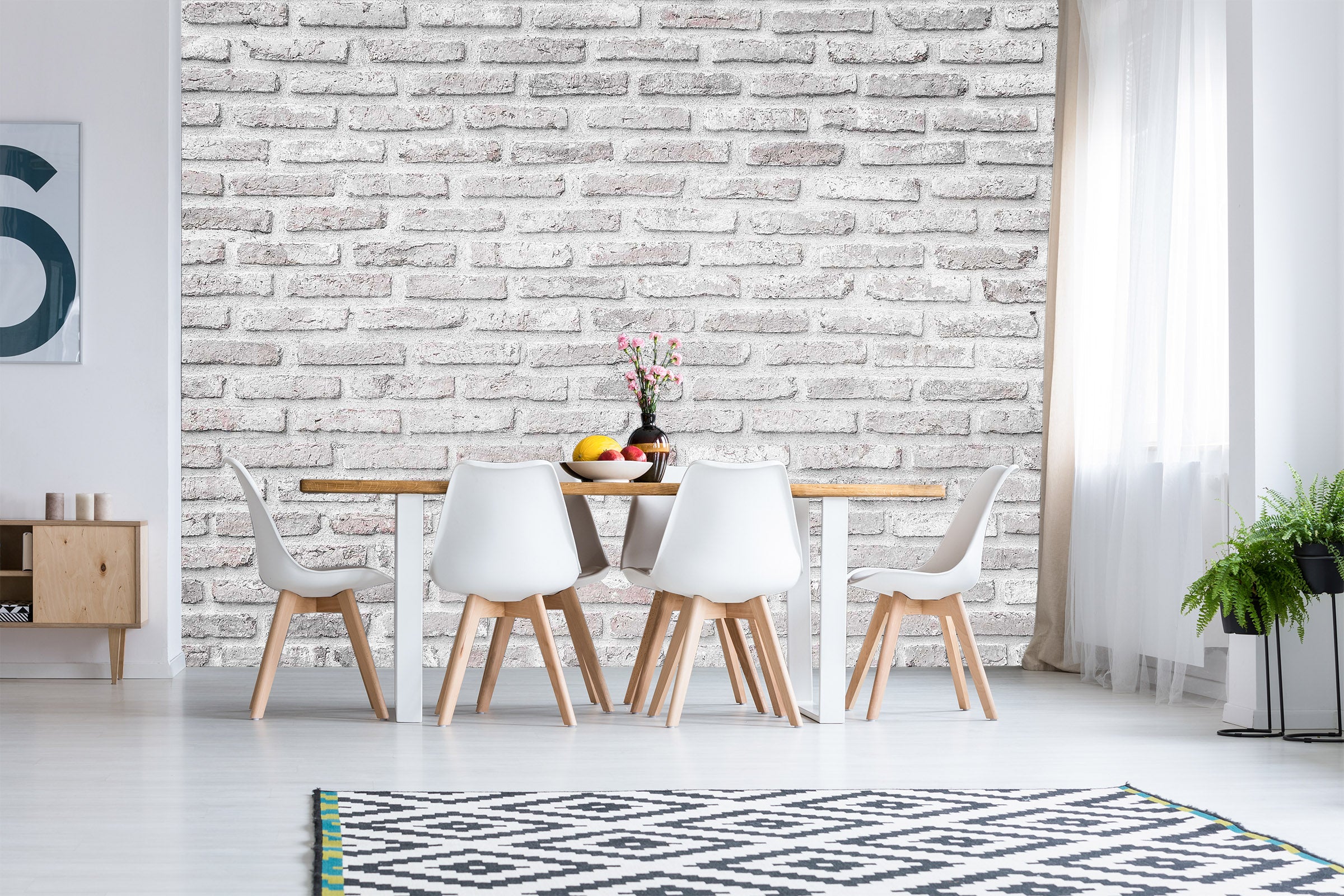 3D White Brick Wall 62 Wall Murals