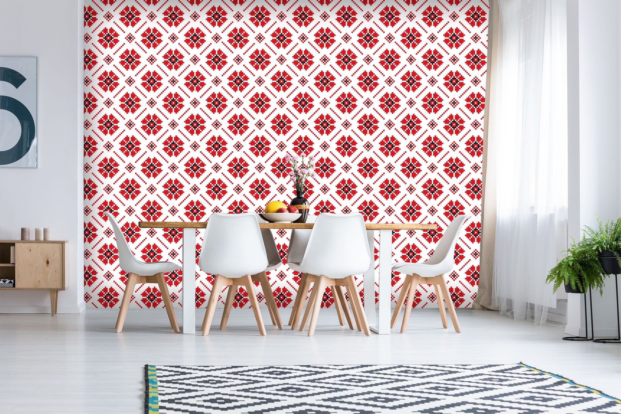 3D Cross Stitch Flower 501 Wallpaper AJ Wallpaper