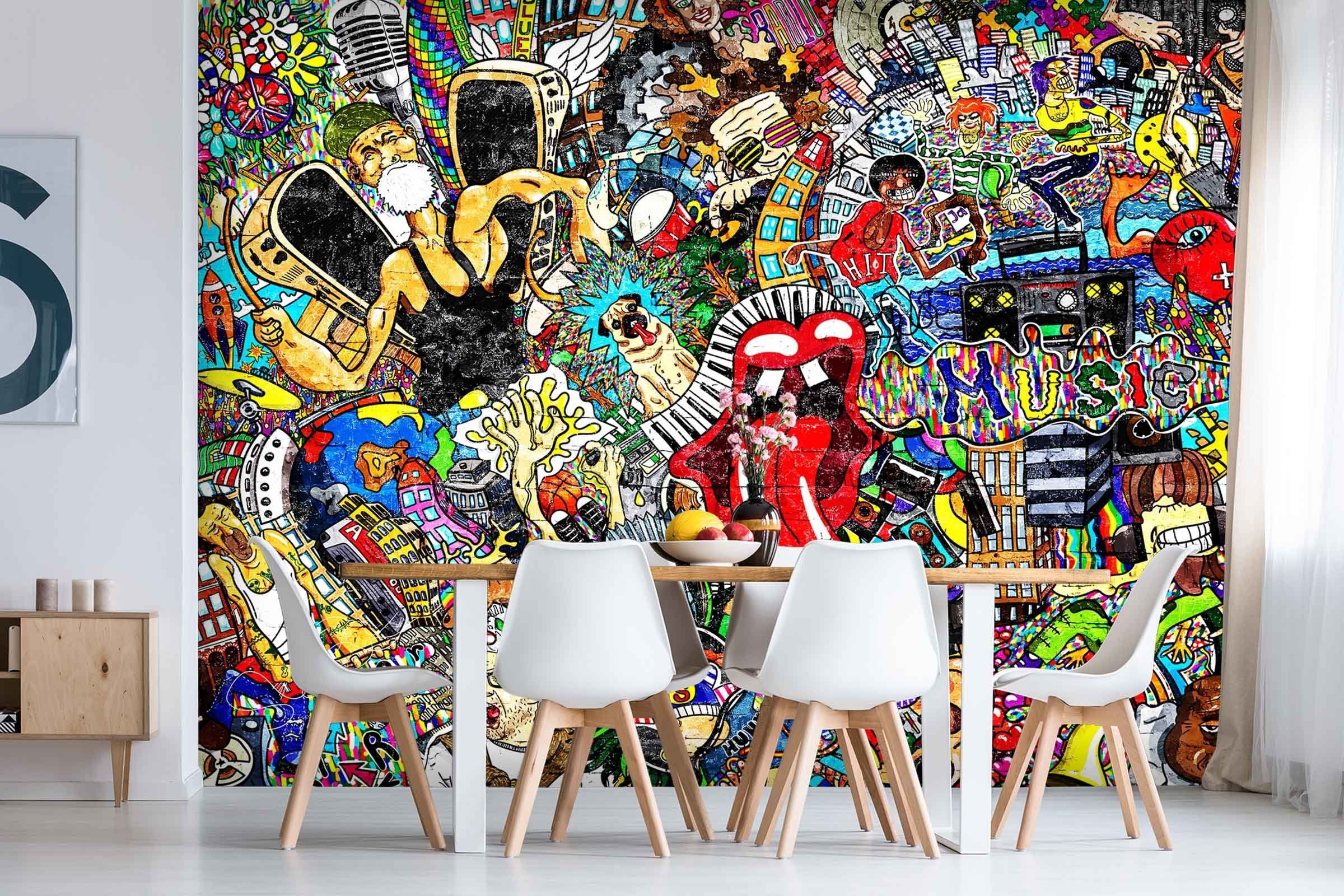 3D Exaggerated Mouth 074 Wallpaper AJ Wallpaper